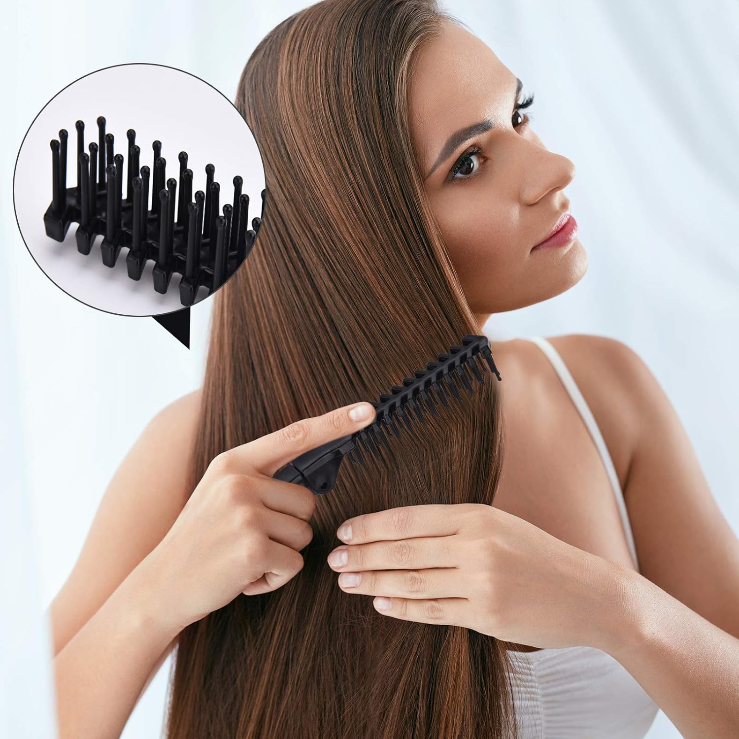 10 Pcs Portable Travel Folding Comb Brush Combo Compact Foldable Hair Brush Pocket Size Comb Double Headed for Women Men Homeless Hotel Shelter Nursing Home Charity Church Black