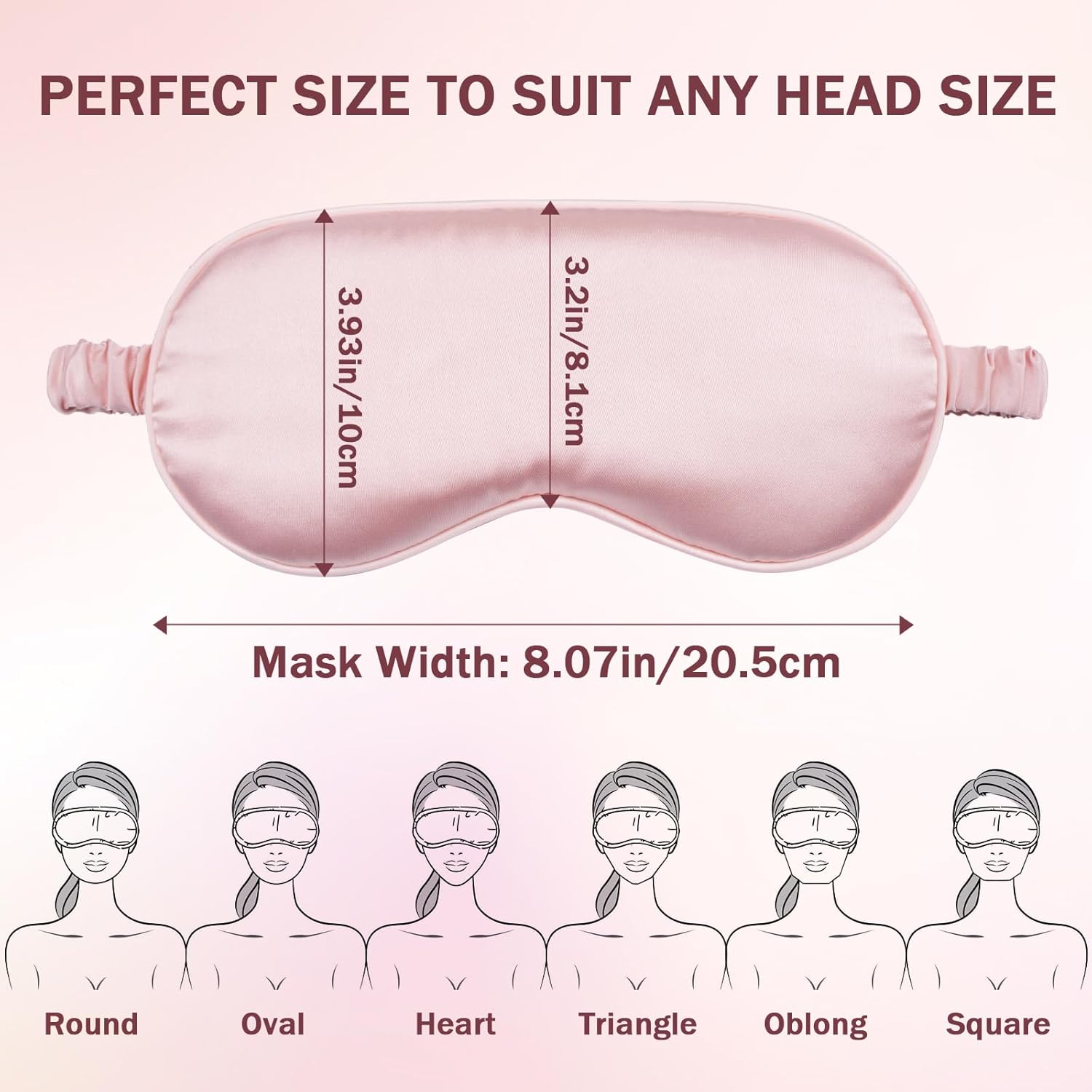 Silk Sleep Mask Set of 2, Adjustable Silk Eye Mask for Sleeping, Soft Sleeping Eye Shade Cover for Women, Good for Blocking Light, Reducing Puffiness, Enhancing Sleep Quality Pink & Black