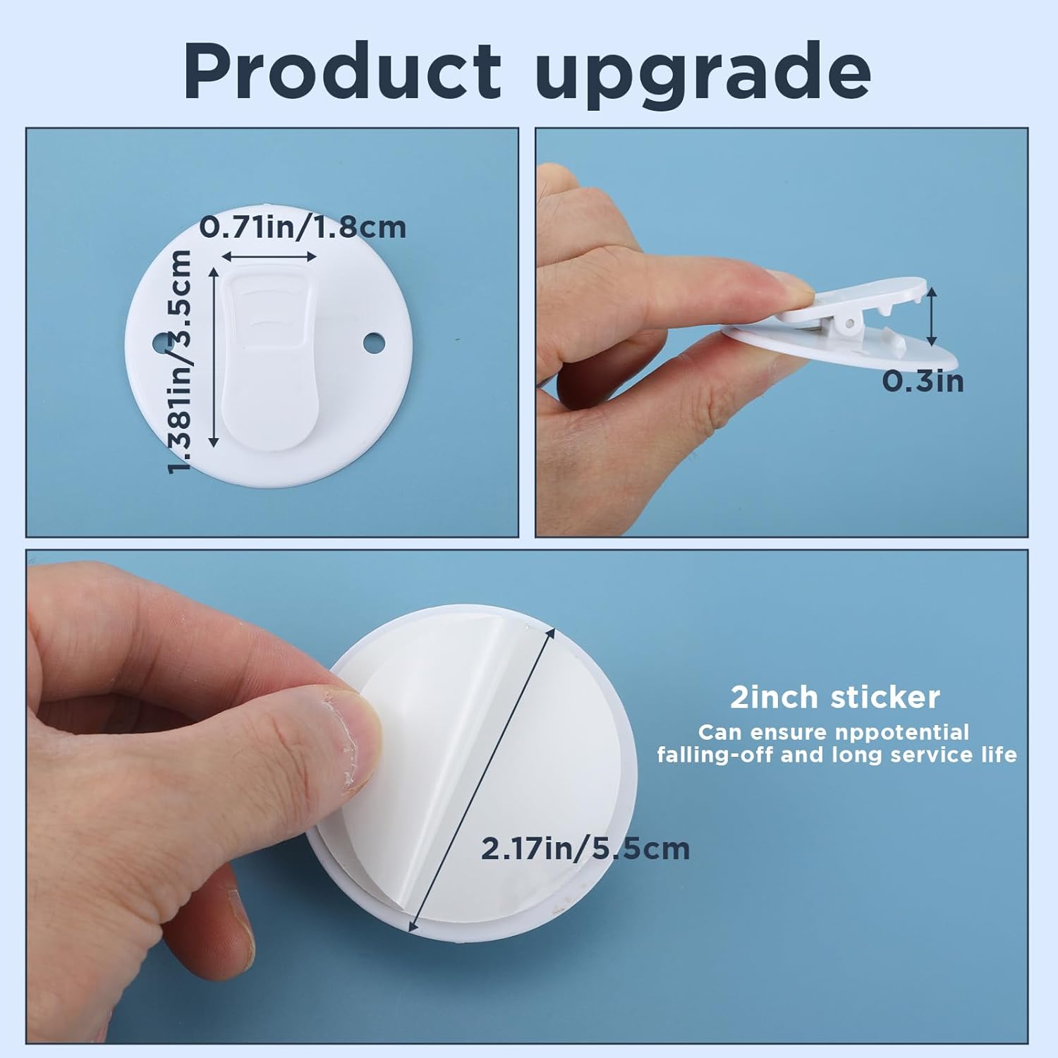 4Pcs Shower Curtain Clips to Wall, Self Stick Shower Clips for Curtain Closer for Avoid Water Splashing Windproof Out White