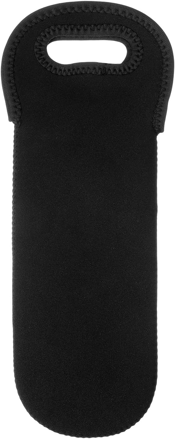 Neoprene Wine Bottle Carrier, Insulated Tote Bag, Protective Champagne & Beer Bottle Holder for Beer Water Bottles Restaurant, Travel, Gifting Black