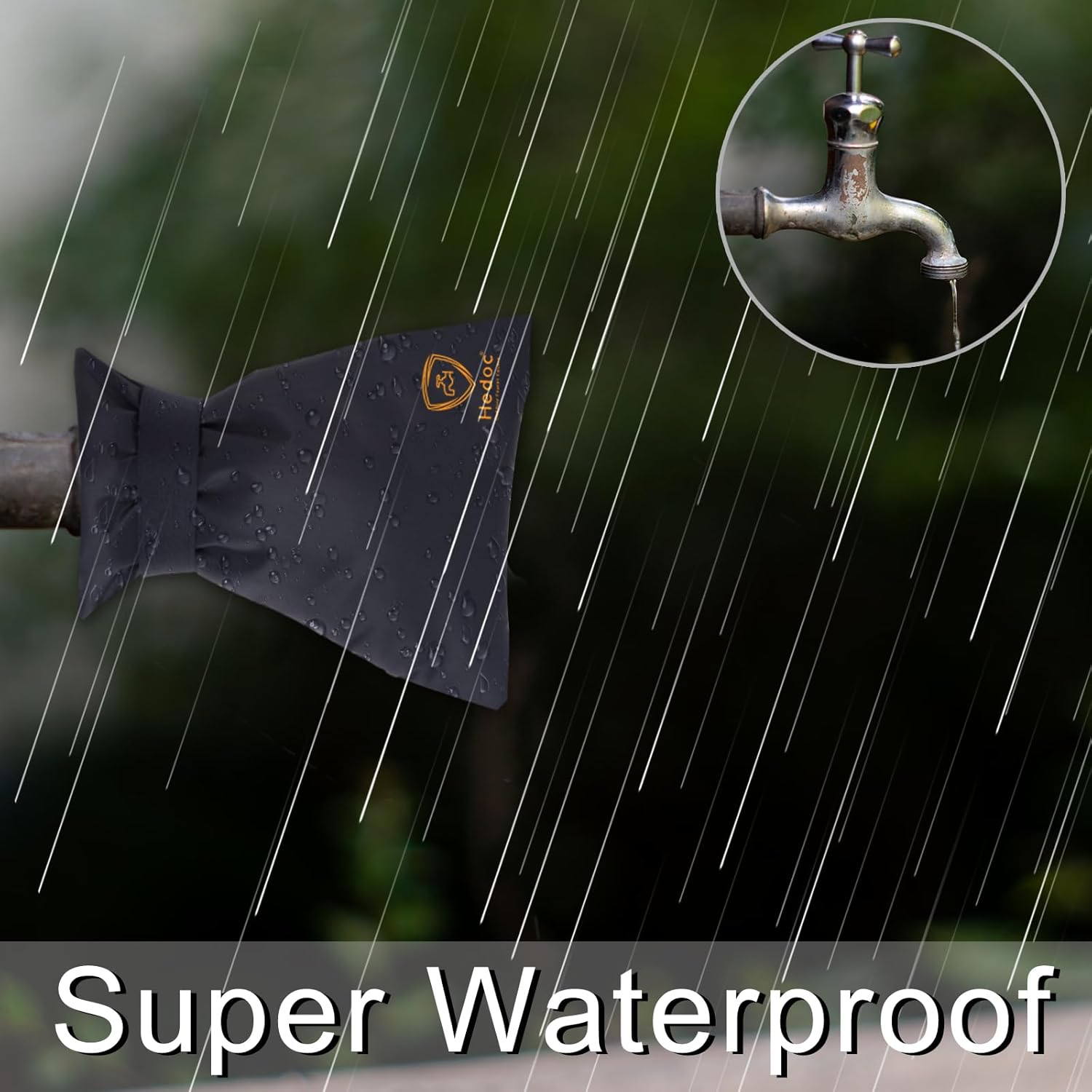 Pro Outdoor Faucet Covers for Winter Freeze Protection, 2 Pack 6'' W x 8.2'' H Winter Faucet Insulation Cover Socks, Hose Bib Covers for Winter Faucet Cover 2 Pack