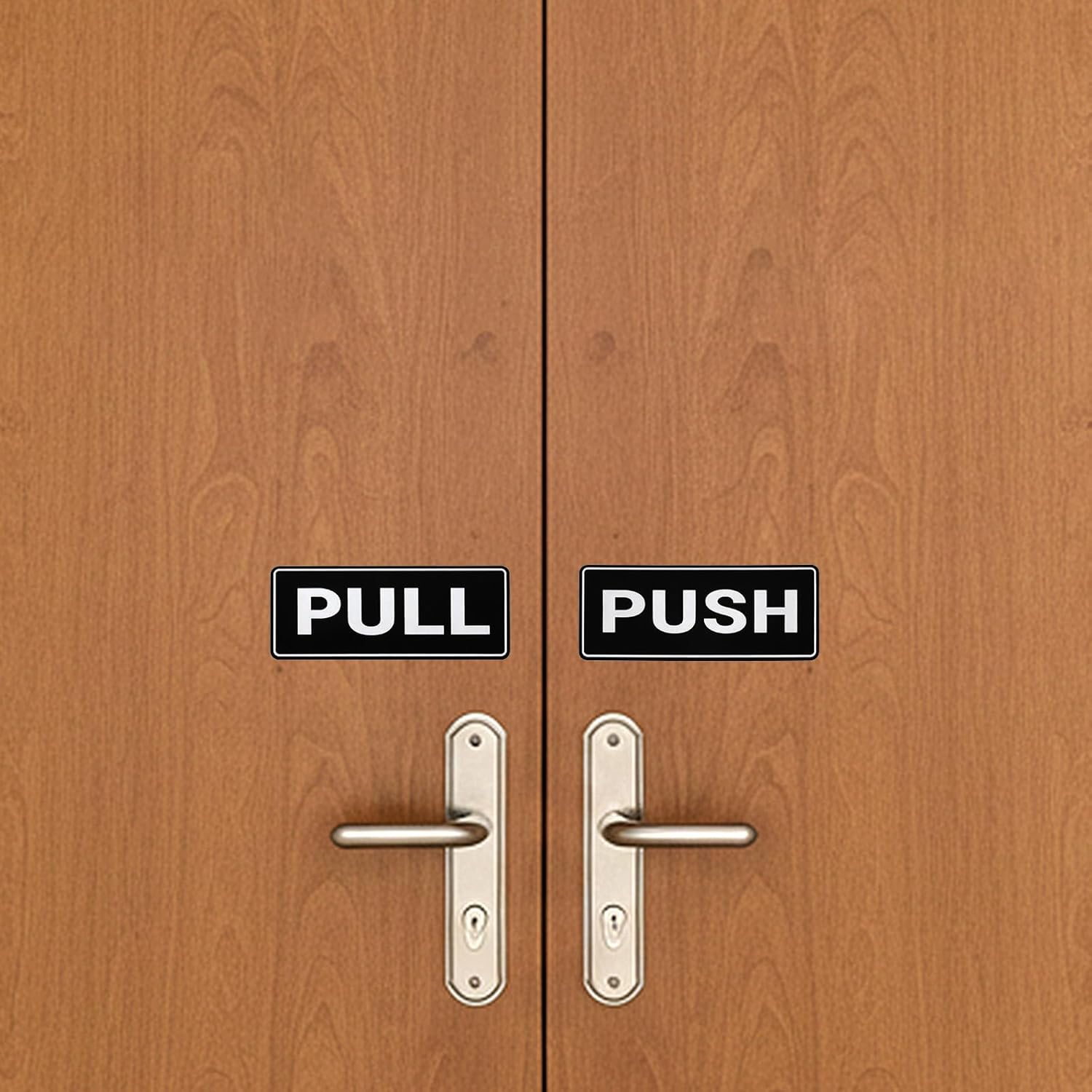 6Pack Push Pull Door Stickers,Adhesive Push and Pull Signs Stickers for Glass Doors and Other Side Doors in Business,Stores,Cafes,Shops - 2 x 5",Horizontal