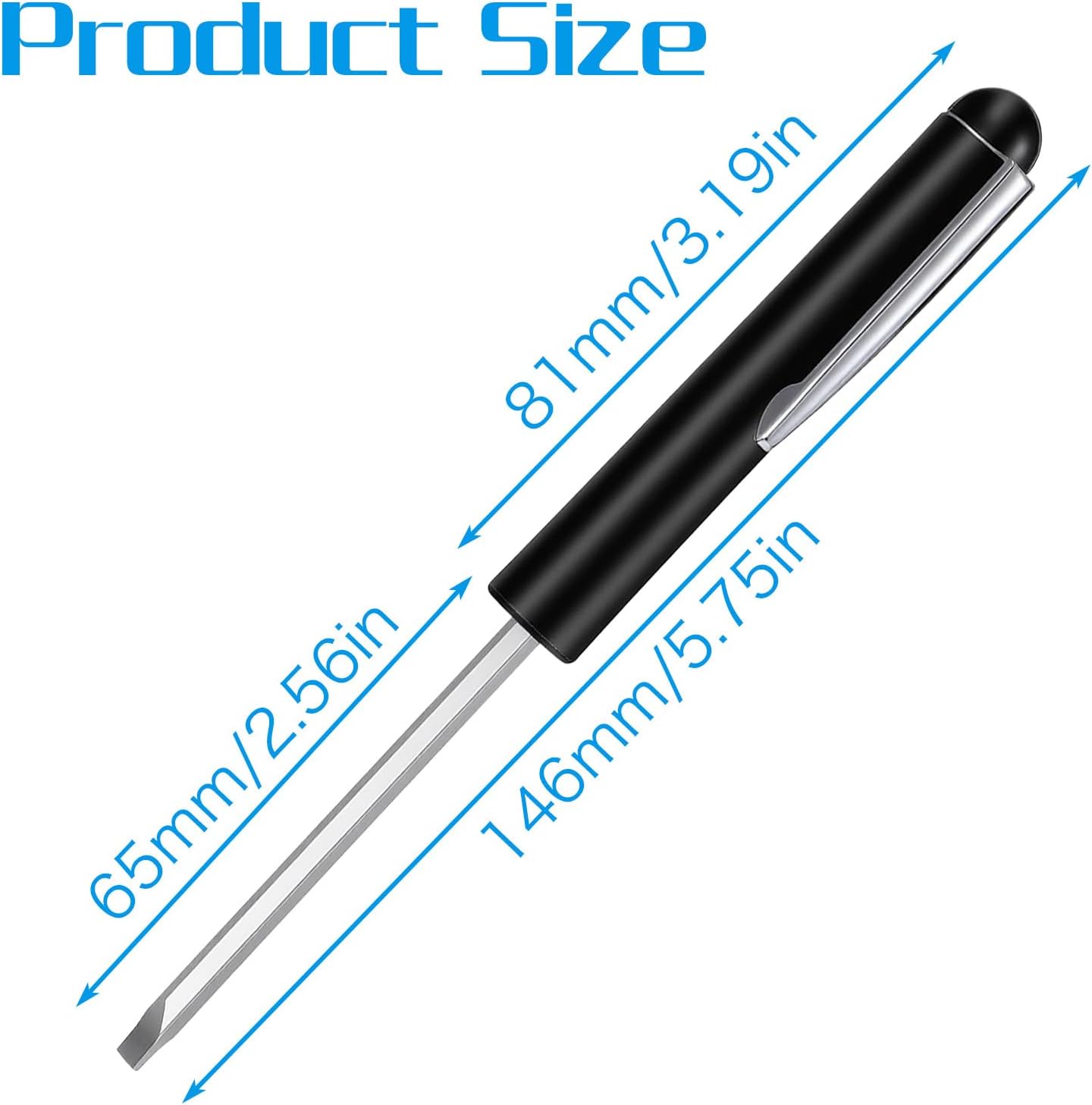 2 PCS Mini Pocket Screwdriver with Magnetic Slotted Tips Reversible Double Ended Bit - Phillips and Flat Head