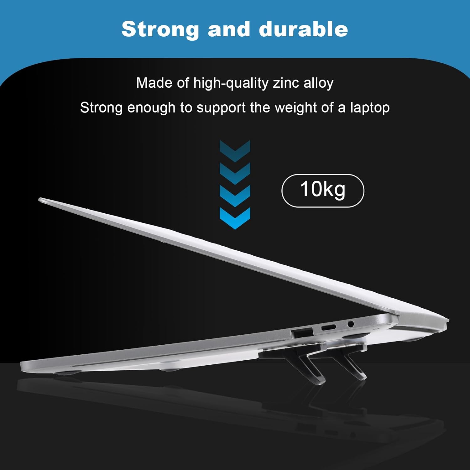 2Pcs Keyboard Riser Self-Adhesive Mini Portable Laptop Stand Foldable Portable Computer Self Adhesive Keyboard Riser for Laptop Most Keyboards, Black ABS Adjustable Keyboards Stand for Desktop