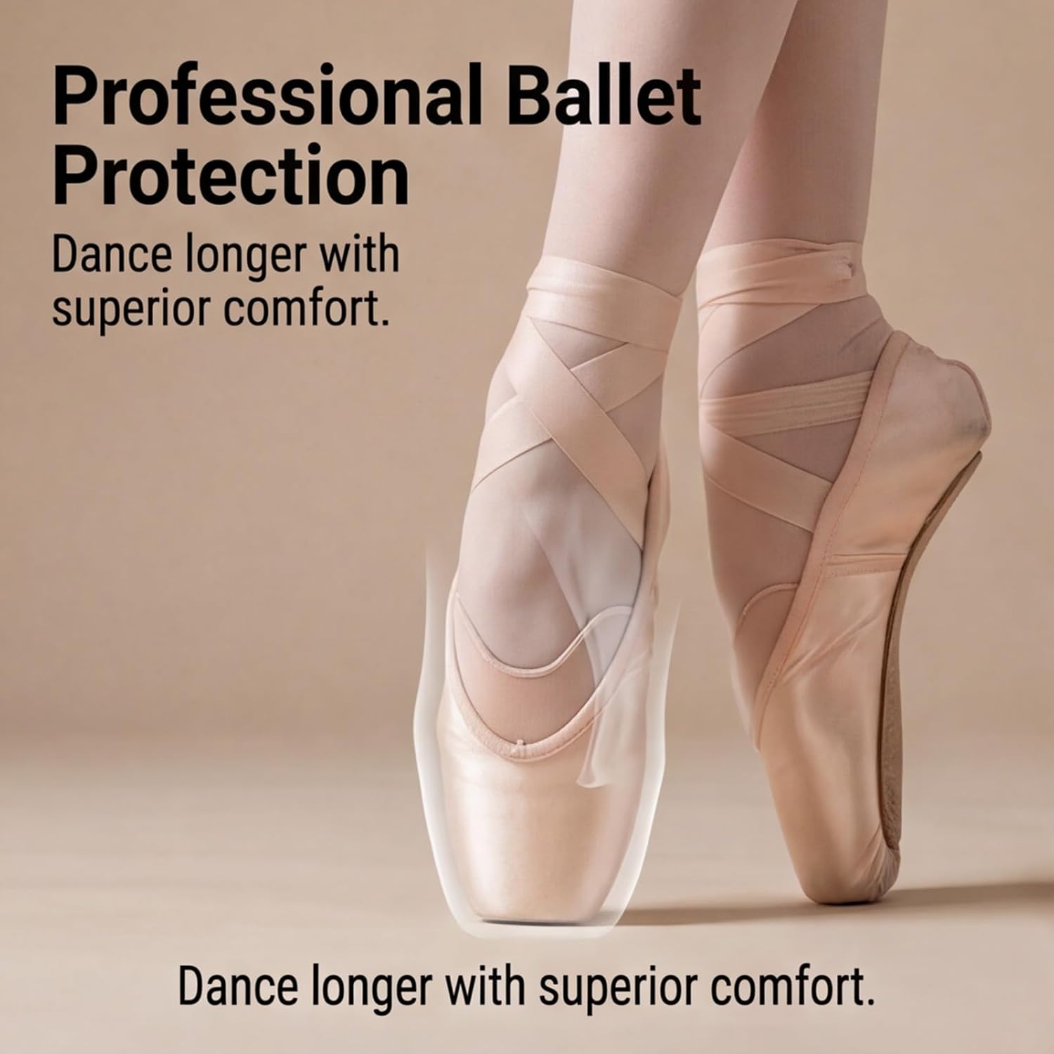 Toe Pads for Pointe Shoes, 1 Pair Soft Ballet Ballet Toe Pads Dance Shoe Toes Protector Accessories, 3.54 x 3.15 Inch High Heels Toes Caps Pad for Pointe Shoes, Forefoot Wrap Pad for Women Girls