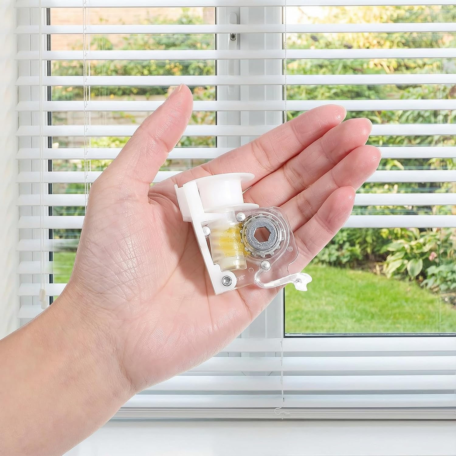 Vin Beauty Blind Tilt Mechanism Replacement Tilt Mechanism for Hexagonal Rod Horizontal Blinds with Transparent Thin Line and Curtain Accessories
