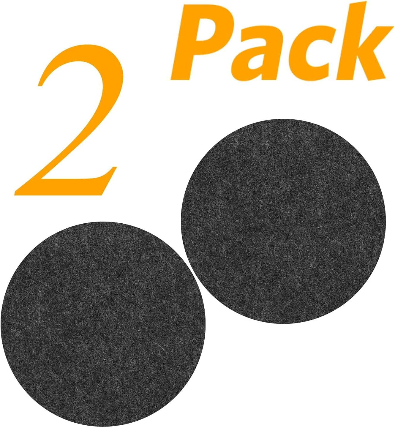 4 PCS Coasters, Eco-Friendly 100% Biodegradable Absorbent Felt Coasters for Drinks Bar Home, 4 Inch Black Round