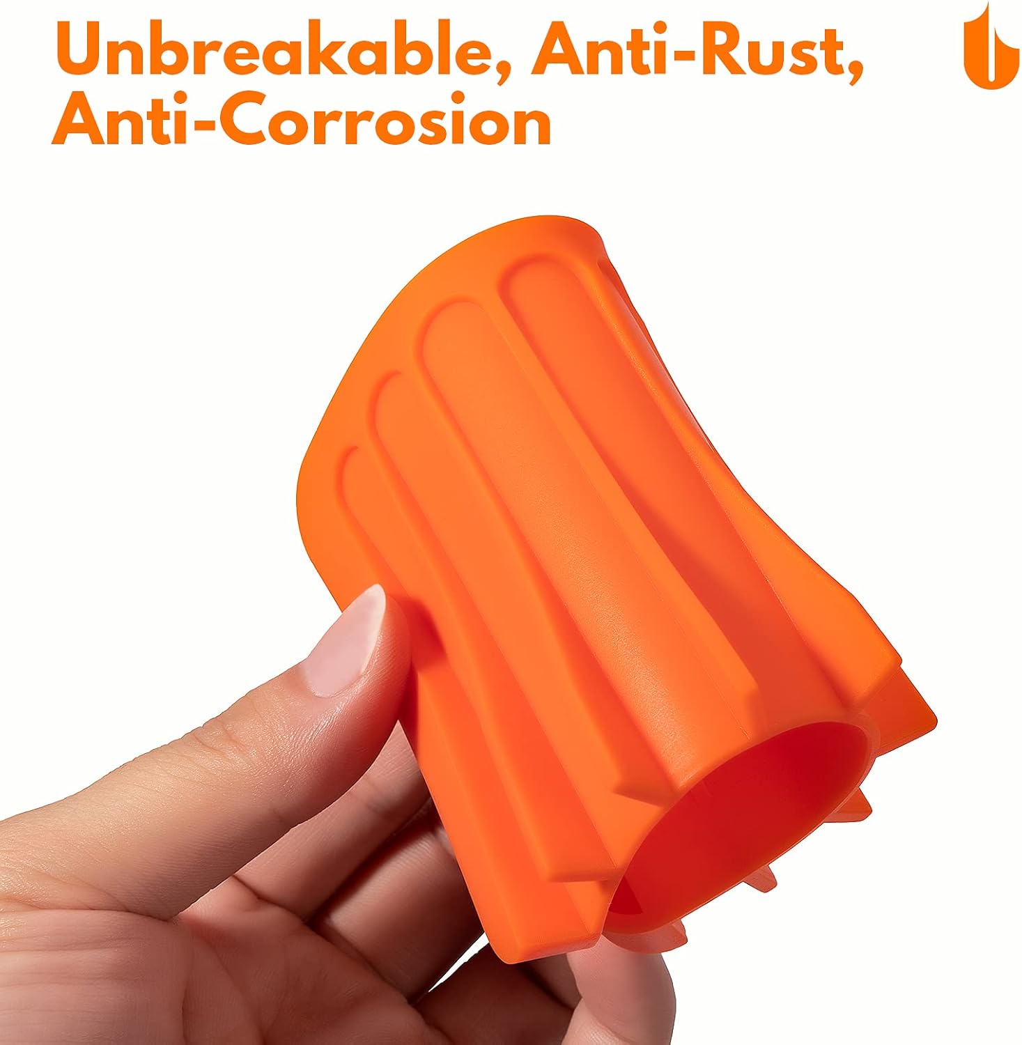 Soap Dish Shower Waterfall Soap Tray Holder for Bathroom, Kitchen, Counter Top, Flexible Silicone, Keep Soap Bars Dry, Easy Cleaning - Orange