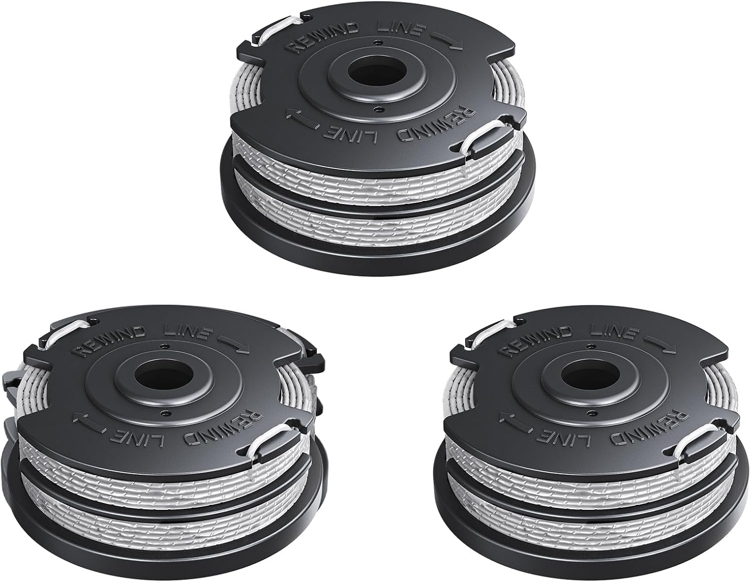 Weed Wacker String Compatible with Greenworks, Dual String Trimmer Replacement Spool for Greenworks Weed Eater String Trimmers 3 Pack