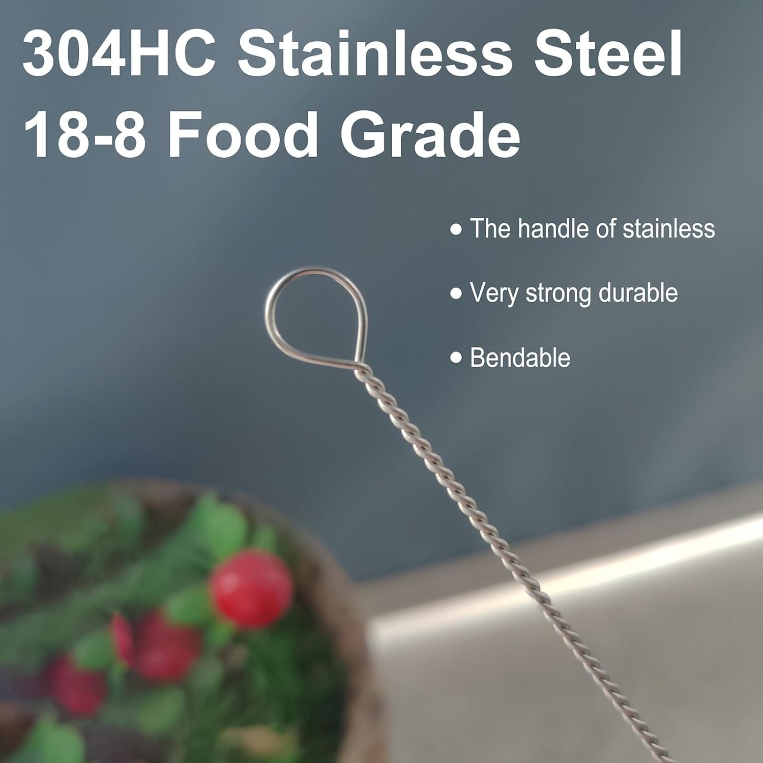 Straw Cleaner Brush Set, 6-Piece Set of Long Cleaning Brushes for Tumbler, Water Bottle, Sippy Cups, Pipes, Tubes, Stainless Steel Drinking Straws, Glass Silicone Metal Straws or Hummingbird Feeders
