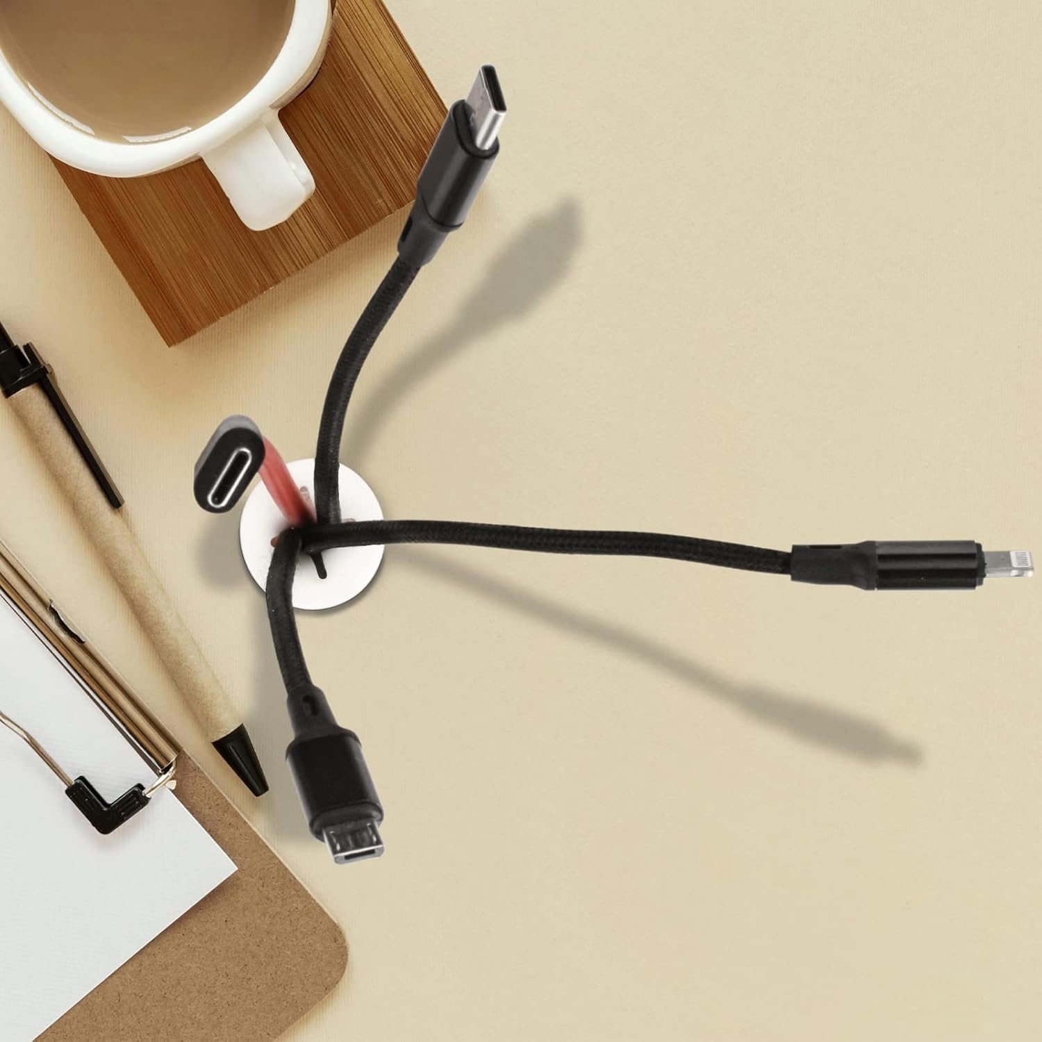 12 Pcs Cable Cord Grommet Silicone Cable Grommet 3/4" Wire Hole Cover Cable Management Wire Organizer Cable Pass Through Desk Grommet for Table, Computer Desk, Office, Home