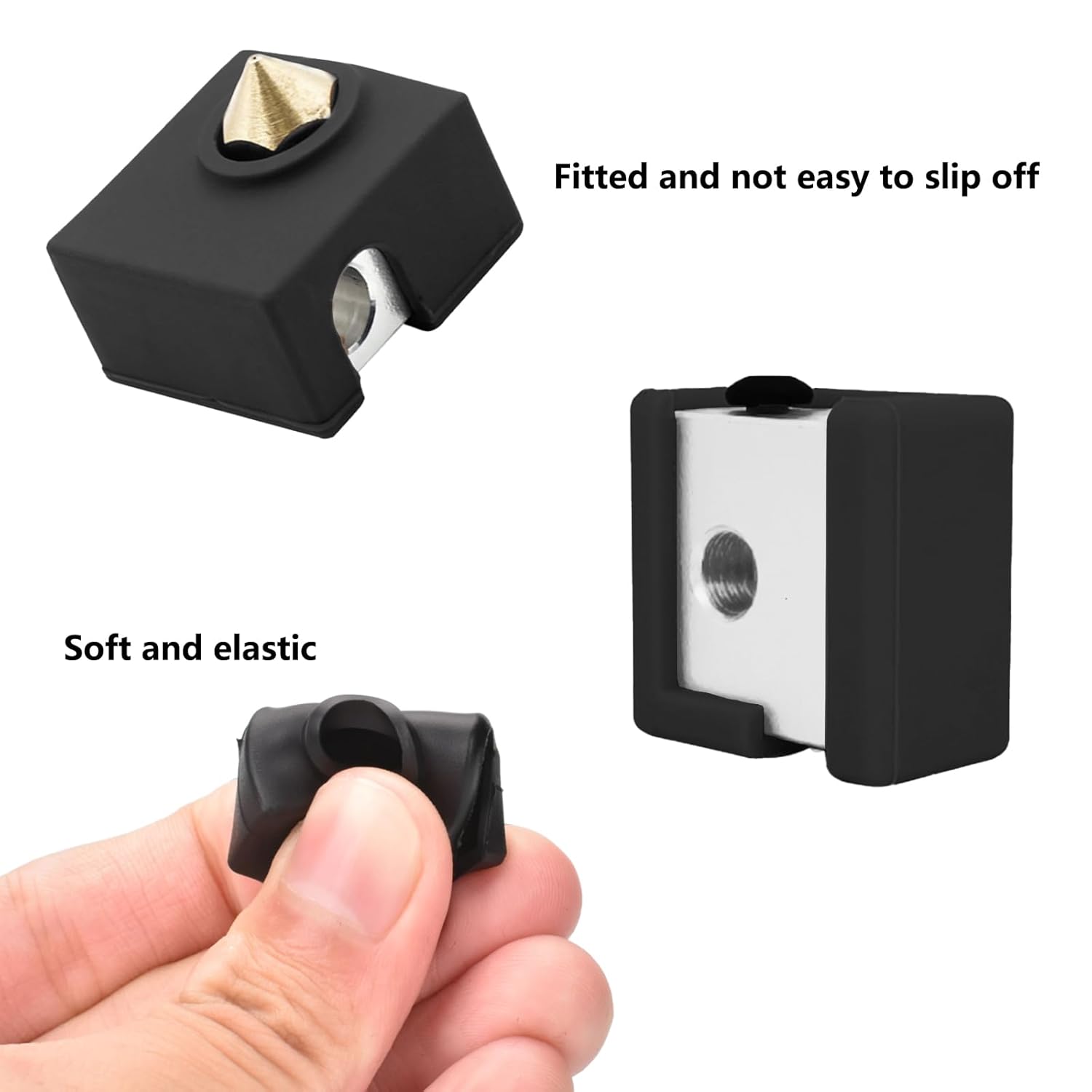 3D Printer Silicone Sock 8Pcs Hotend Silicone Sock Heater Block Silicone Cover for Creality Ender 3, Ender 3 Pro, Ender 5, Ender 5 Pro, CR 10 Series, MK7/ 8/9 Hotend