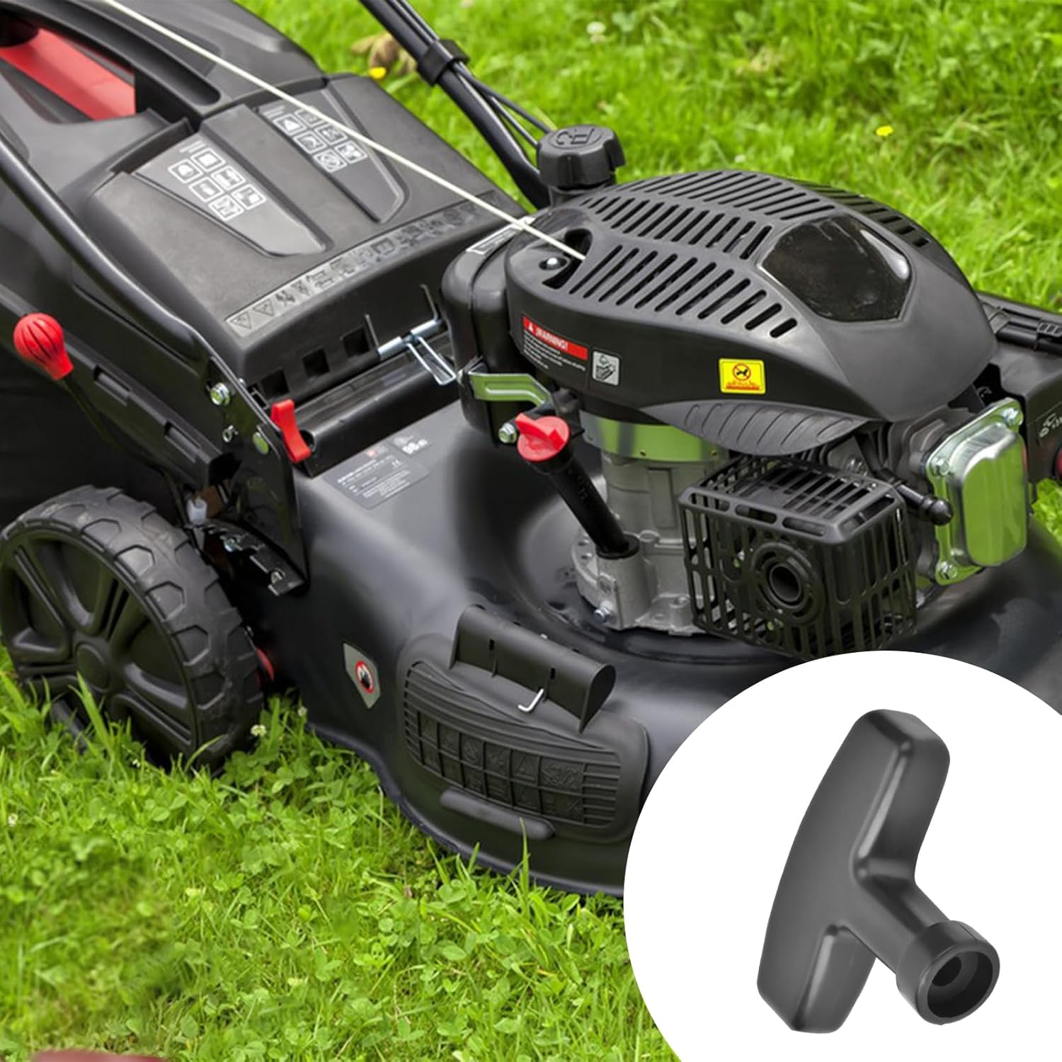 Pull Cord with Recoil Starter Handle Gasoline Engine Starter Handle Grip Recoil Starter Pull Handle for Lawn Mower, Chainsaw, Generator 2 Pack