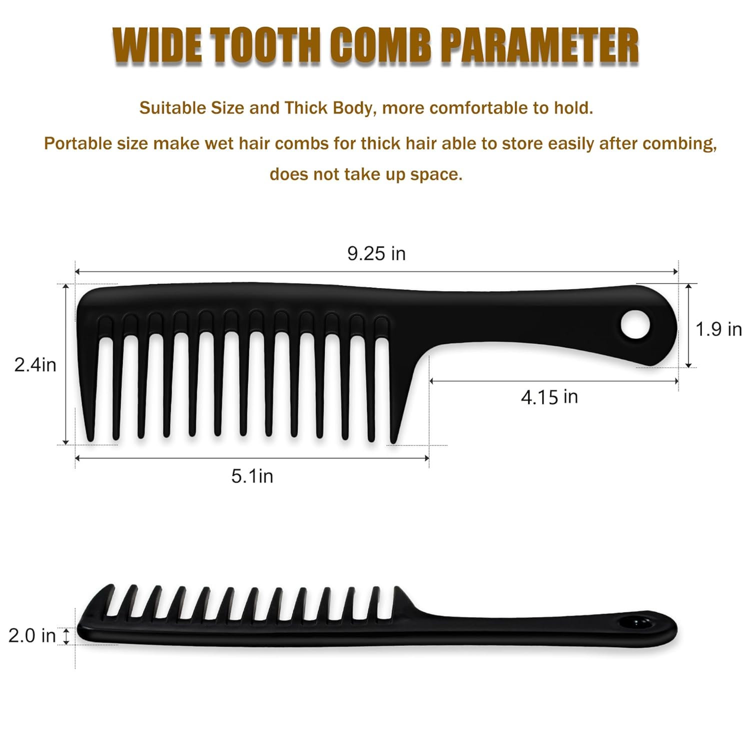 MODENGKGJIAN 4PCS Wide Tooth Detangling Comb, Large Hair Styling Comb for Curly, Wet, Lg Hair Multi-colored, Polypropylene, Handgrip