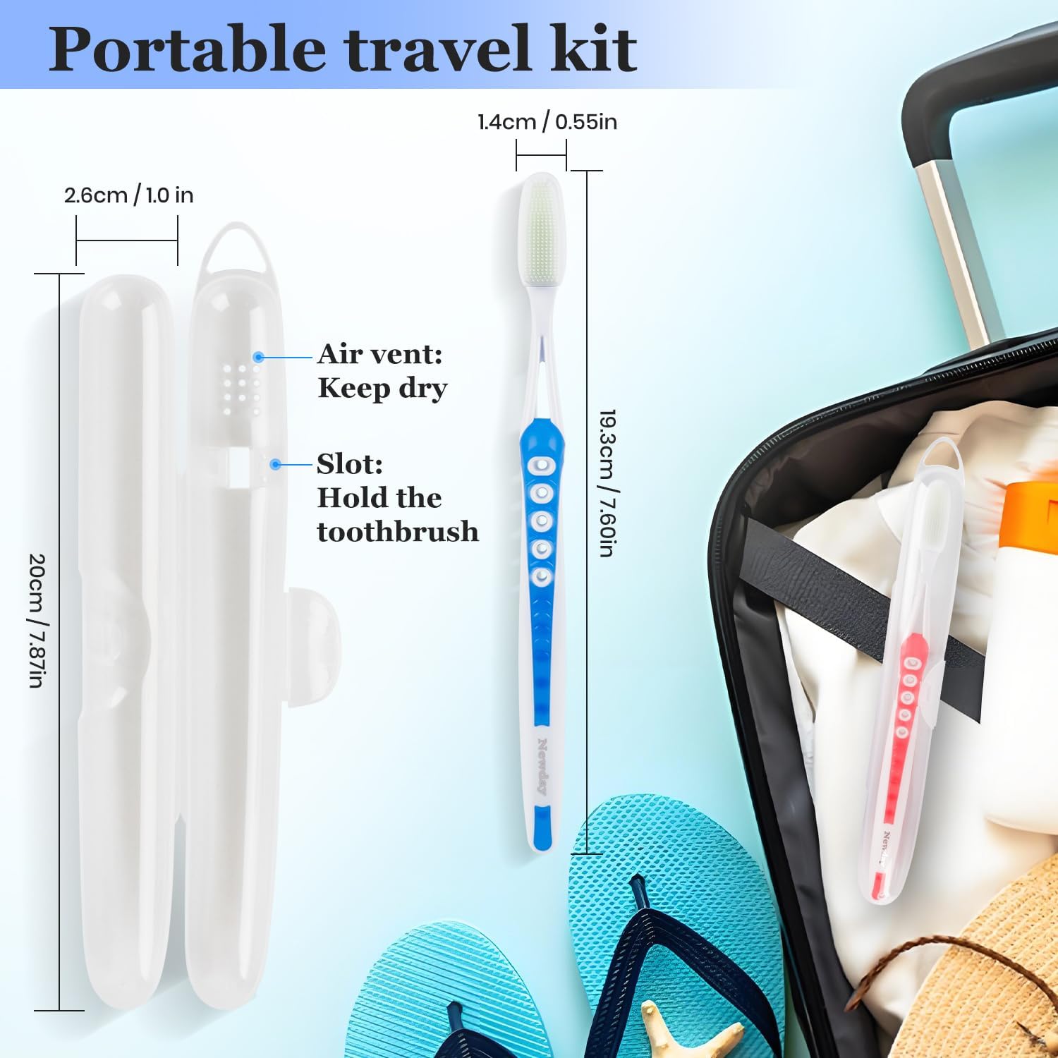 Petluno Nano Toothbrushes Medium Bristle Silicone for Sensitive Teeth and Gums Individually Wrapped Travel Toothbrush Set, Hard Multiple Colors 3 Box 3 Box Pink Blue Green