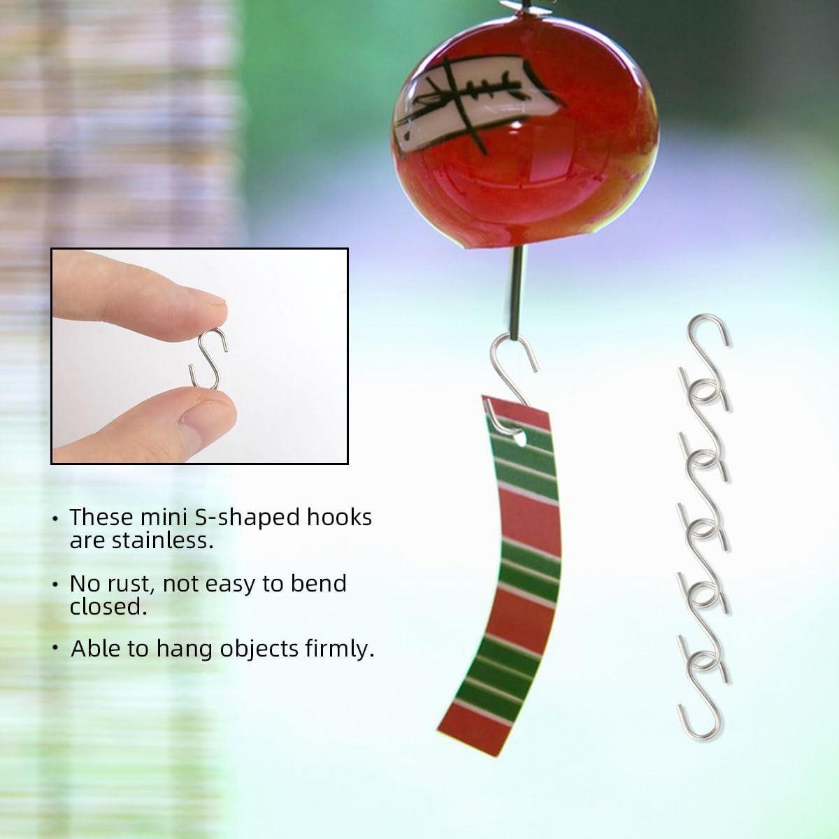 100 Mini S Hooks - Metal Shaped Hangers for Crafts, Jewelry & DIY Key Chains