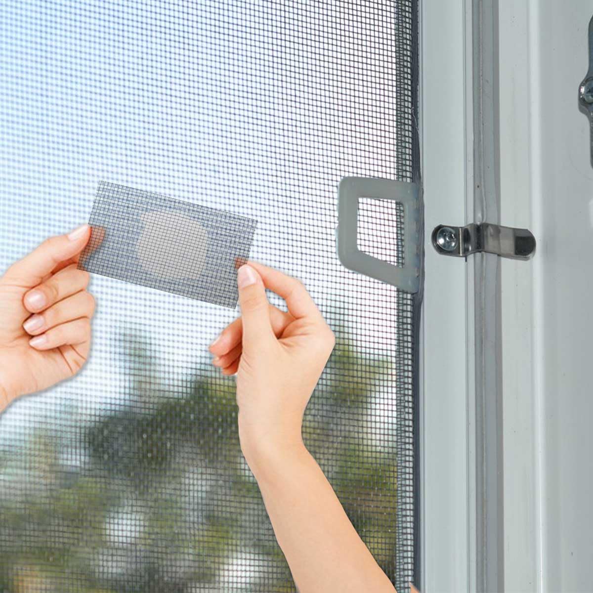 3-Layer Strong Waterproof Adhesive Screen Repair Tape - Instantly Fix Holes & Tears Fiberglass Kit Gray 1.97x78.7 Inches