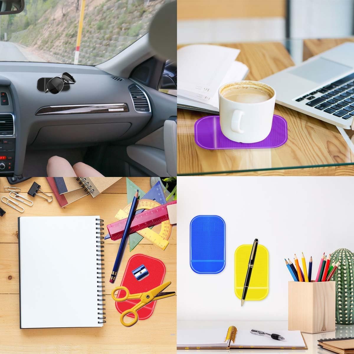 Diamond Art Mat Non-Slip DIY Sticky Tray Gel Painting Tools Anti-Slip Universal Pad Holder Kits for Adults 5D Embroidery Accessories 6 Pieces