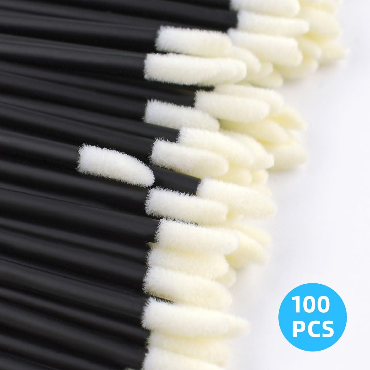 100 Pack Disposable Lip Brushes Lipstick Wands Gloss Applicator Brush Makeup Tool Make Up Applicators Perfect Beauty Cosmetic Kits Mascara Wand Set Lash Spoolies for Eyelash Extensions Black