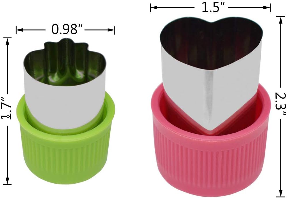 11Pcs Vegetable Cutter Shapes Set Mini Cookie & Fruit Pie Stamps Mold Stainless Steel Cutters Food for Kids Baking and Supplement Tools Accessories Christmas Gift