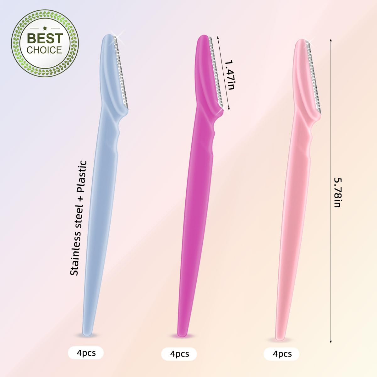 12 Pieces Eyebrow Razor for Women Face Razors Dermaplaning Tool Trimmer Facial with Safety Cover Multipurpose Hair Removal Shaver Precision Men Professional Dermaplane