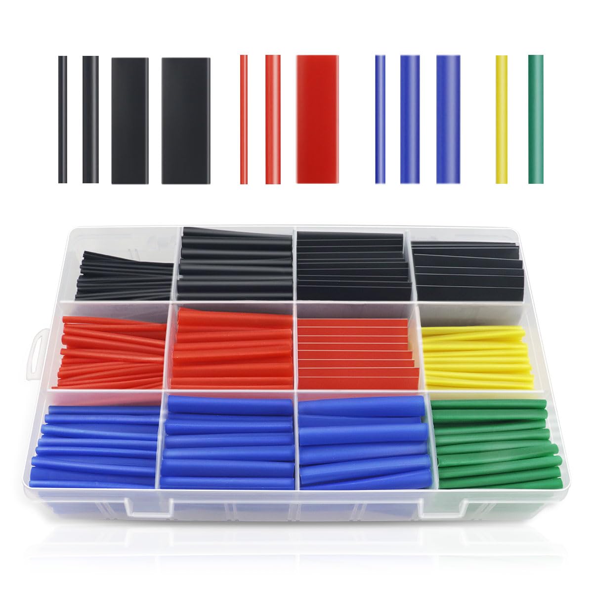560 Pcs Heat Shrink Tubing Kit Marine Grade Wrap 2:1 Ratio Adhesive Lined Industrial Tube 12 Sizes Electrical Wire Cable for Insulation Protection Assorted Colors