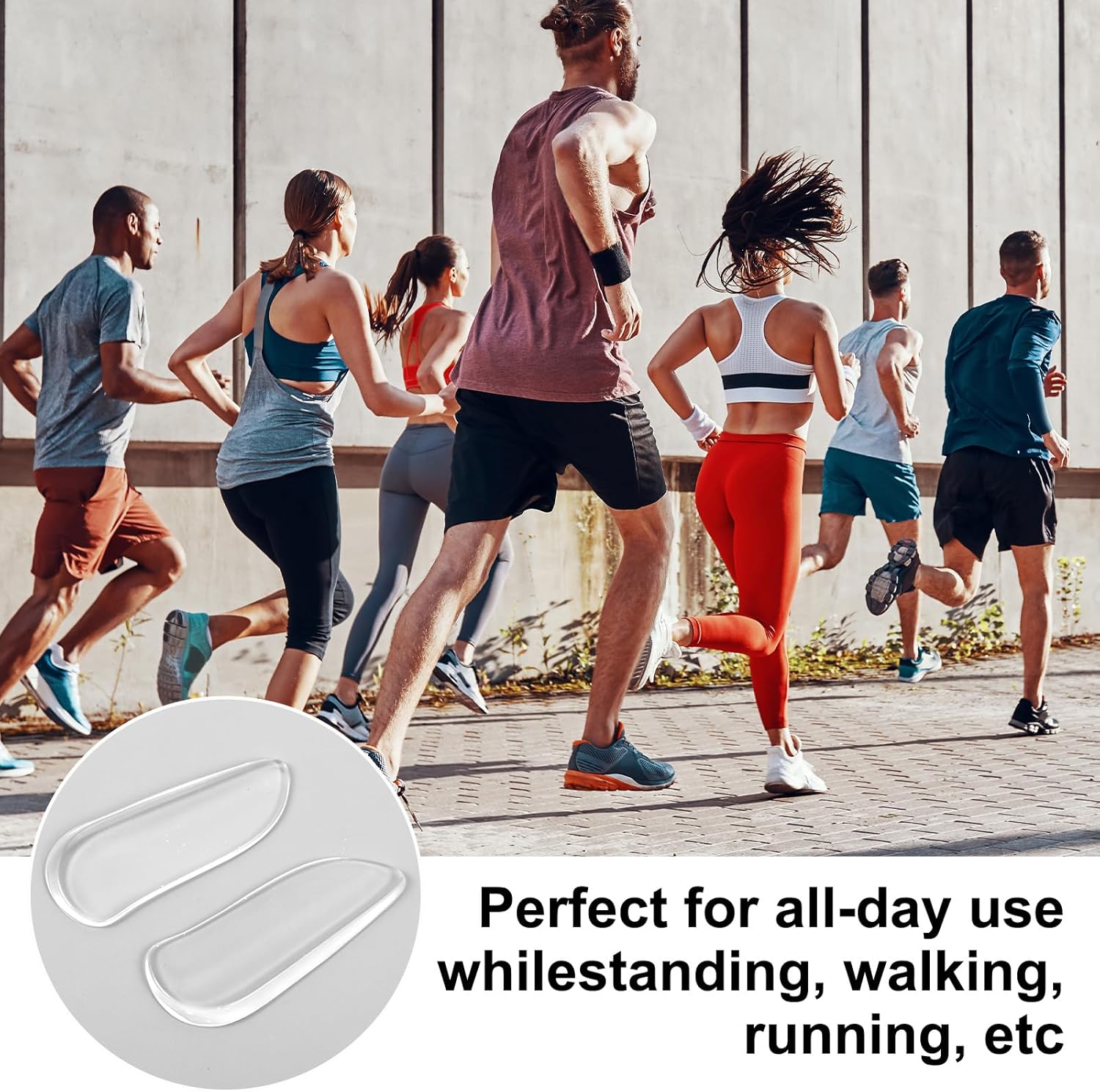 5 Pairs Medial & Lateral Heel Wedge Silicone Insoles, Corrective Adhesive Shoe Inserts for Foot Alignment Knock Knee Pain Bow Legs Osteoarthritis for Men Women