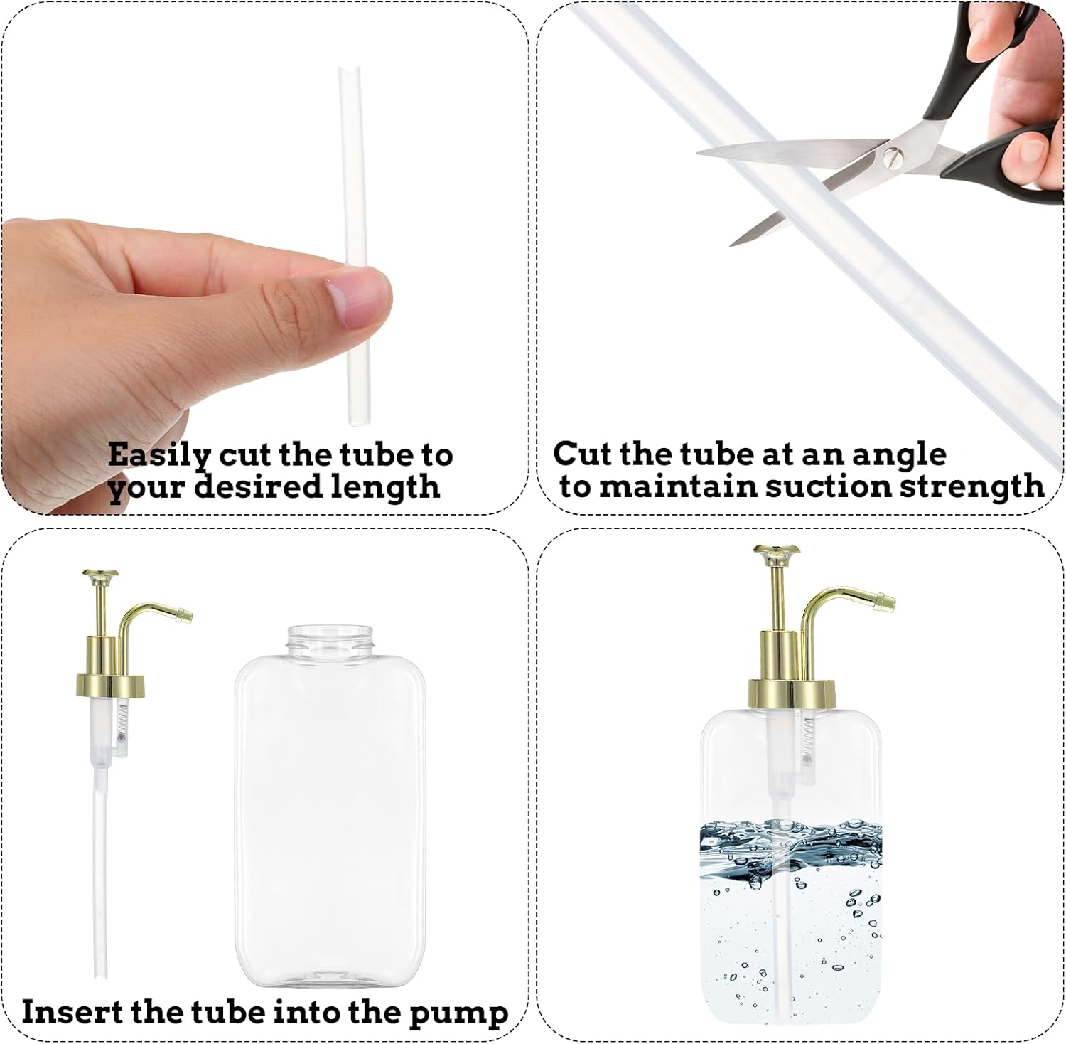 Soap and Lotion Dispenser Pump Replacement, ABS Material Gold Gloss Smooth Action Oil Can Pump Head for Wider Mouth Bottle of 1.3 in 33 mm Thread, Rust Proof & Leak Proof for Soap Lotion Bottle
