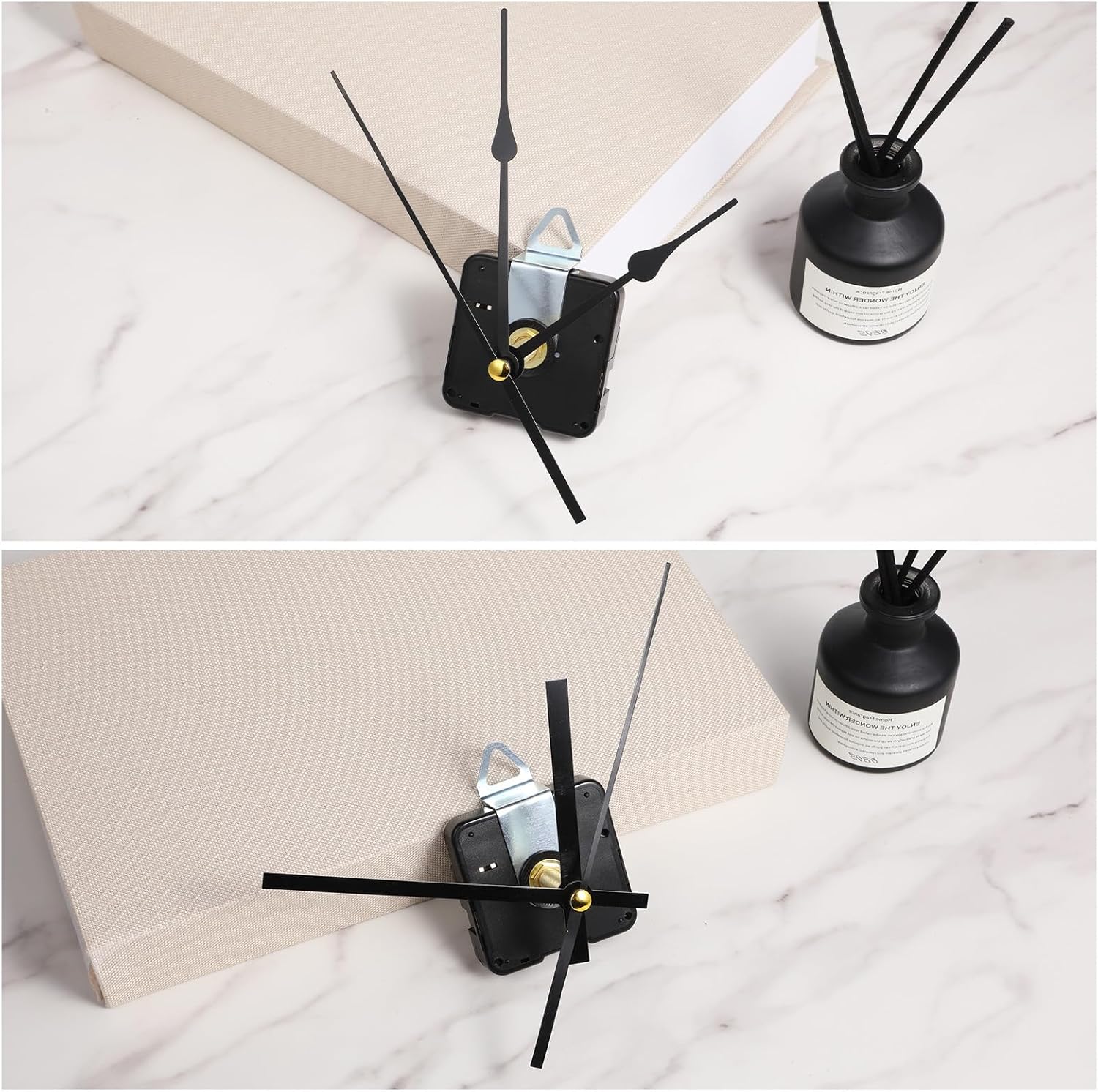Long Shaft Clock Mechanism 31 mm Long Shaft Clock Movement Replacement, DIY Wall Clocks Movement Mechanism Clocks Repair Kit for DIY Repair with 2 Pairs Pointer Hands, Silent Sweep Seconds Movements