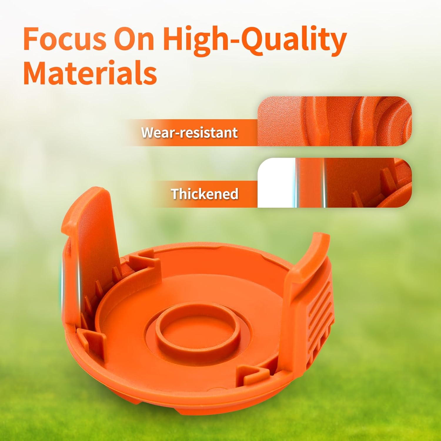Trimmer Replacement Spool Cap Covers Compatible with Worx String Trimmers WA0010, WA6531 3-Pack