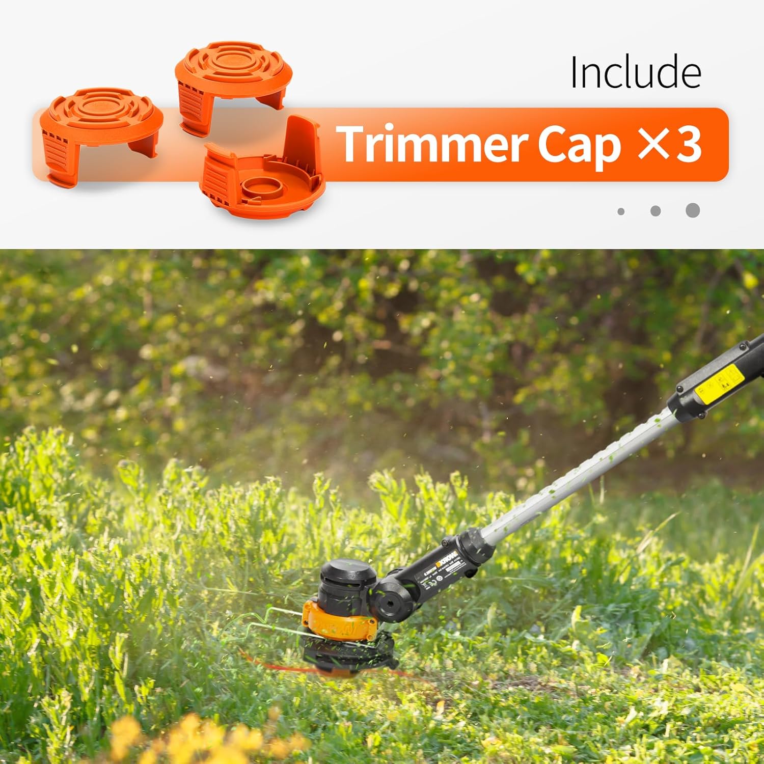 Trimmer Replacement Spool Cap Covers Compatible with Worx String Trimmers WA0010, WA6531 3-Pack