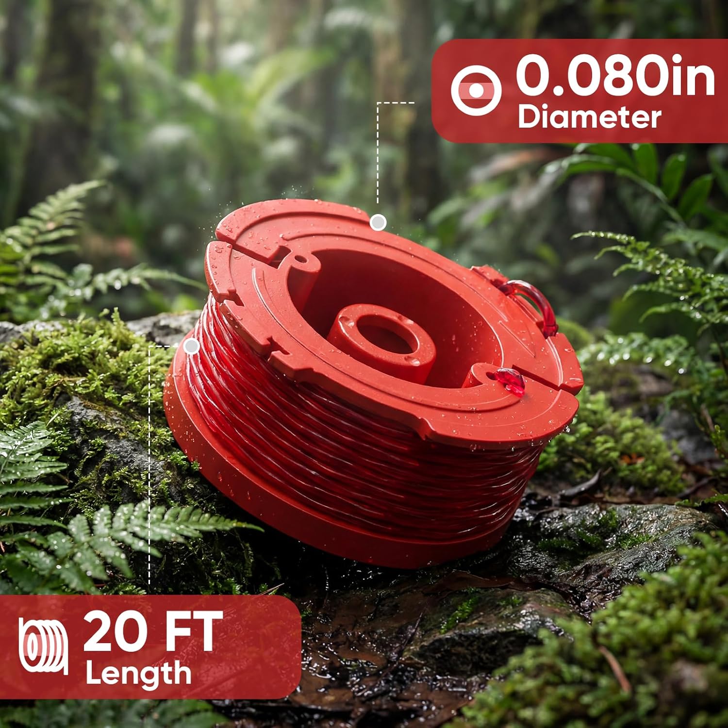 4 Pack CMZST0803 CMZST080 Weed Eater String Compatible with Craftsman Weed Wacker, 0.080" 20Ft String Trimmer Line, Auto Feed Weed String Line Fit for Craftsman CMCST910 Series