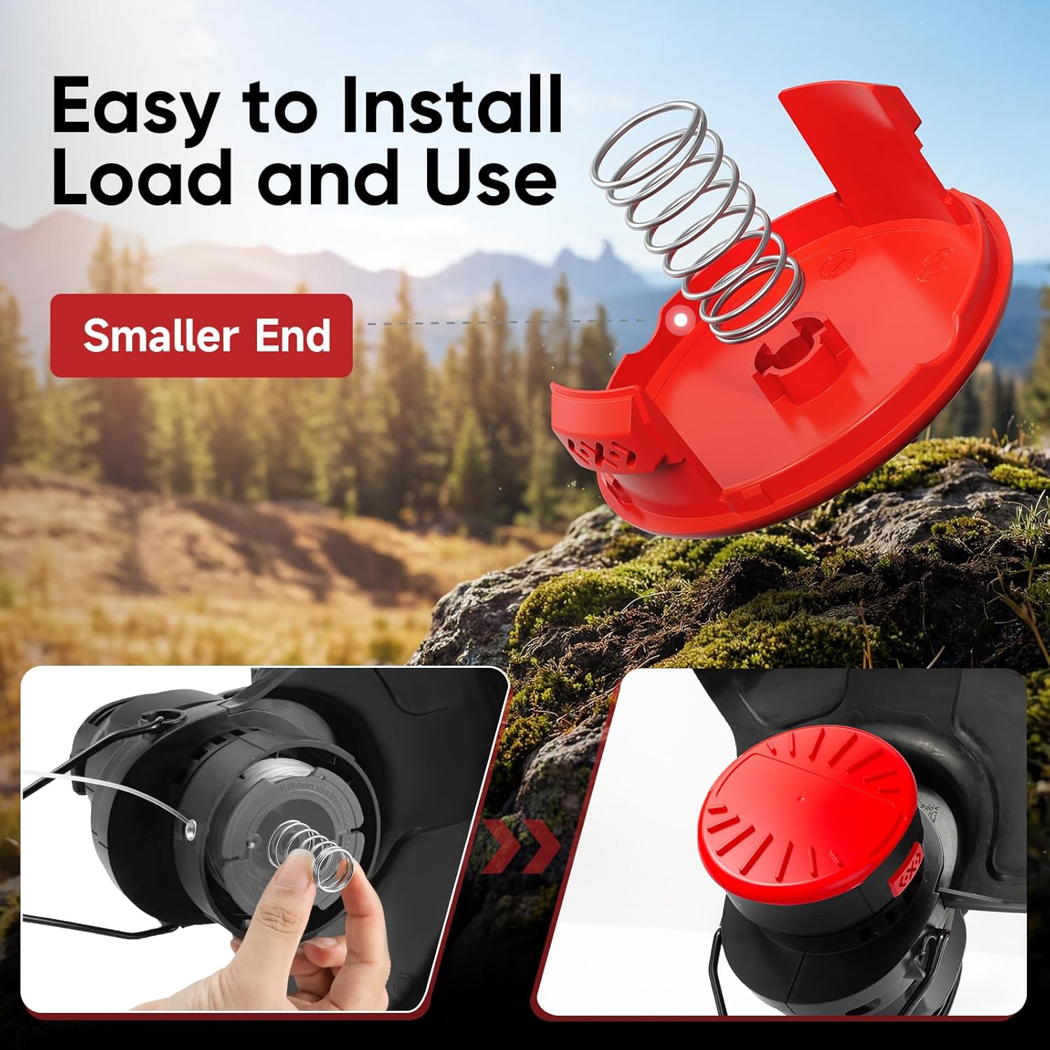4 Pcak CMZST120SC String Trimmer Spool Cap Compatible with Craftsman Weed Wacker, Weed Eater Covers Parts Fit for Craftsman CMCST910 Series, CMCST910, CMCST910M, CMCST910M1