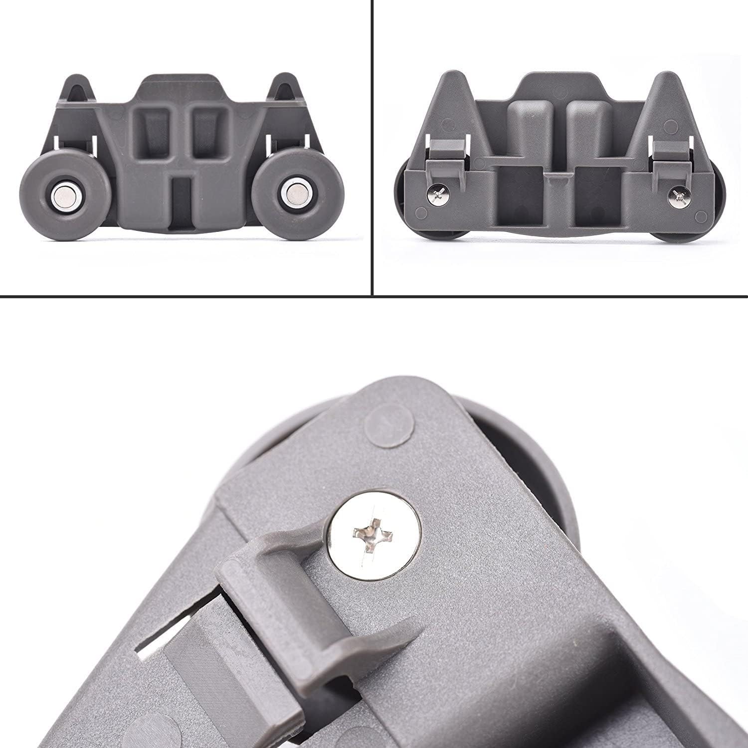 4-pack W10195416 NEW UPGRADED Replacement Part for Lower Dishwasher Wheel – Compatible with GE/Whirlpool/Kenmore - AP5983730, W10195416V, W10105417, PS11722152, W10195416VP