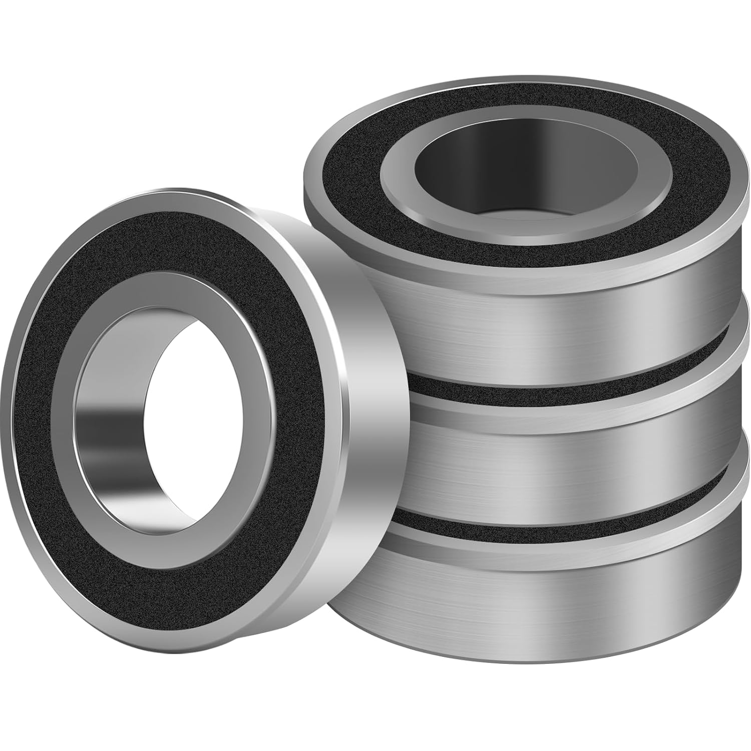 4-Pack 3/4" Bearings Carbon Steel - ID 3/4" x OD 1-3/8" Applicable Lawn Mower, Wheelbarrows, Carts and Hand Trucks Wheel Bearings Replacement