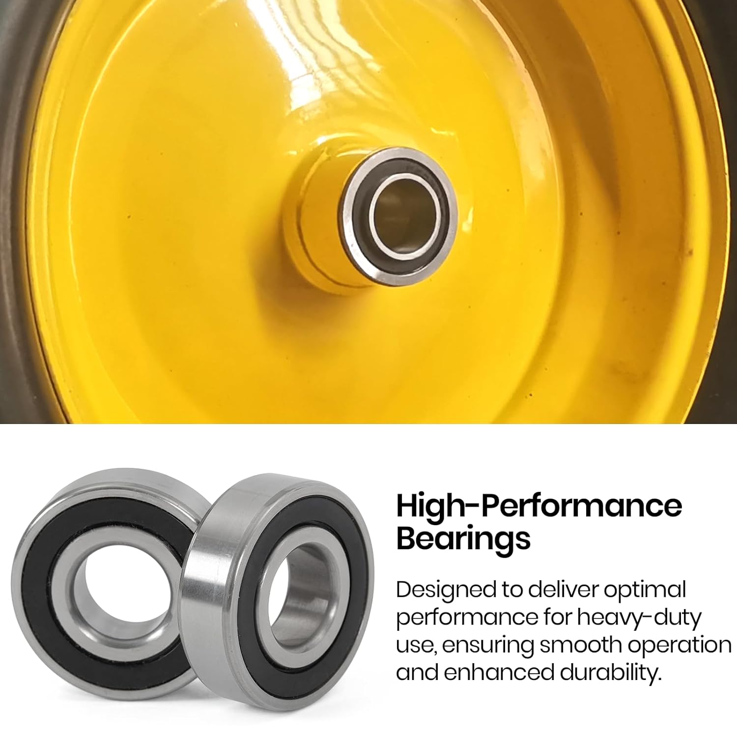 4-Pack 3/4" Bearings Carbon Steel - ID 3/4" x OD 1-3/8" Applicable Lawn Mower, Wheelbarrows, Carts and Hand Trucks Wheel Bearings Replacement