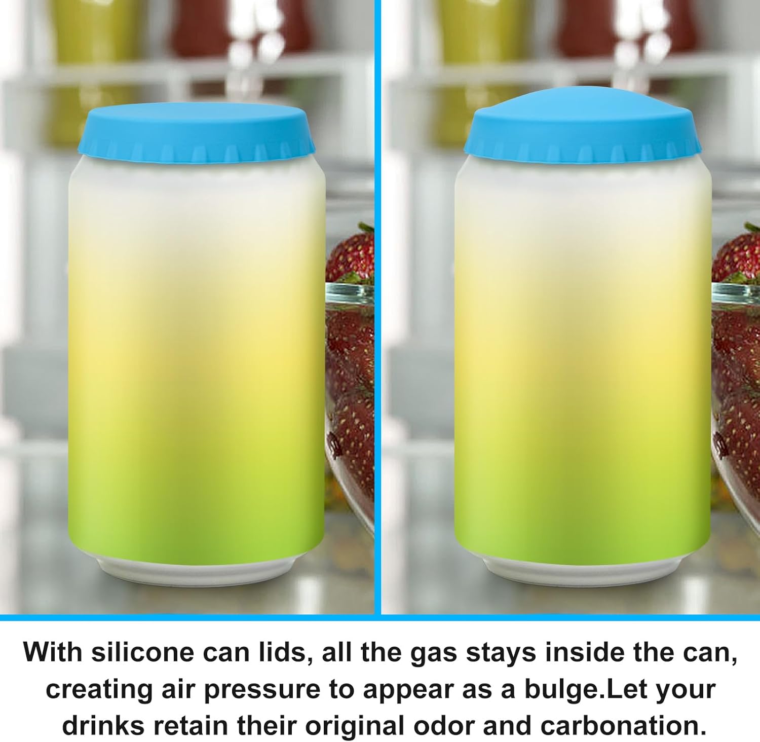 6 Pack Silicone Soda Can Cover Lids, Reusable Soda Can Lids Beer Can + Paper Corner Rounder Punch, Corner Punch Corner Cutter