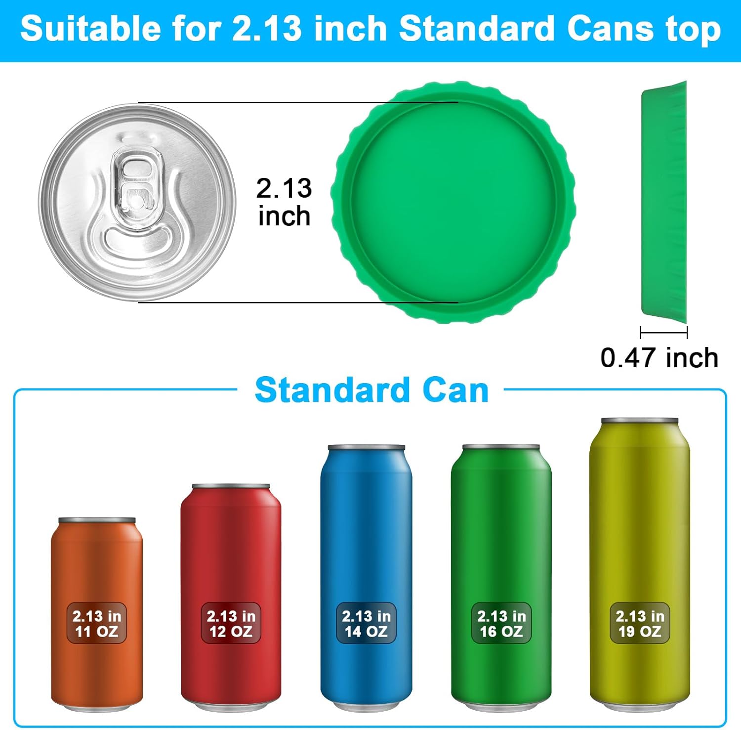 6 Pack Silicone Soda Can Cover Lids, Reusable Soda Can Lids + Single Hole Punch 1/4” Hole Puncher for Crafts Purple