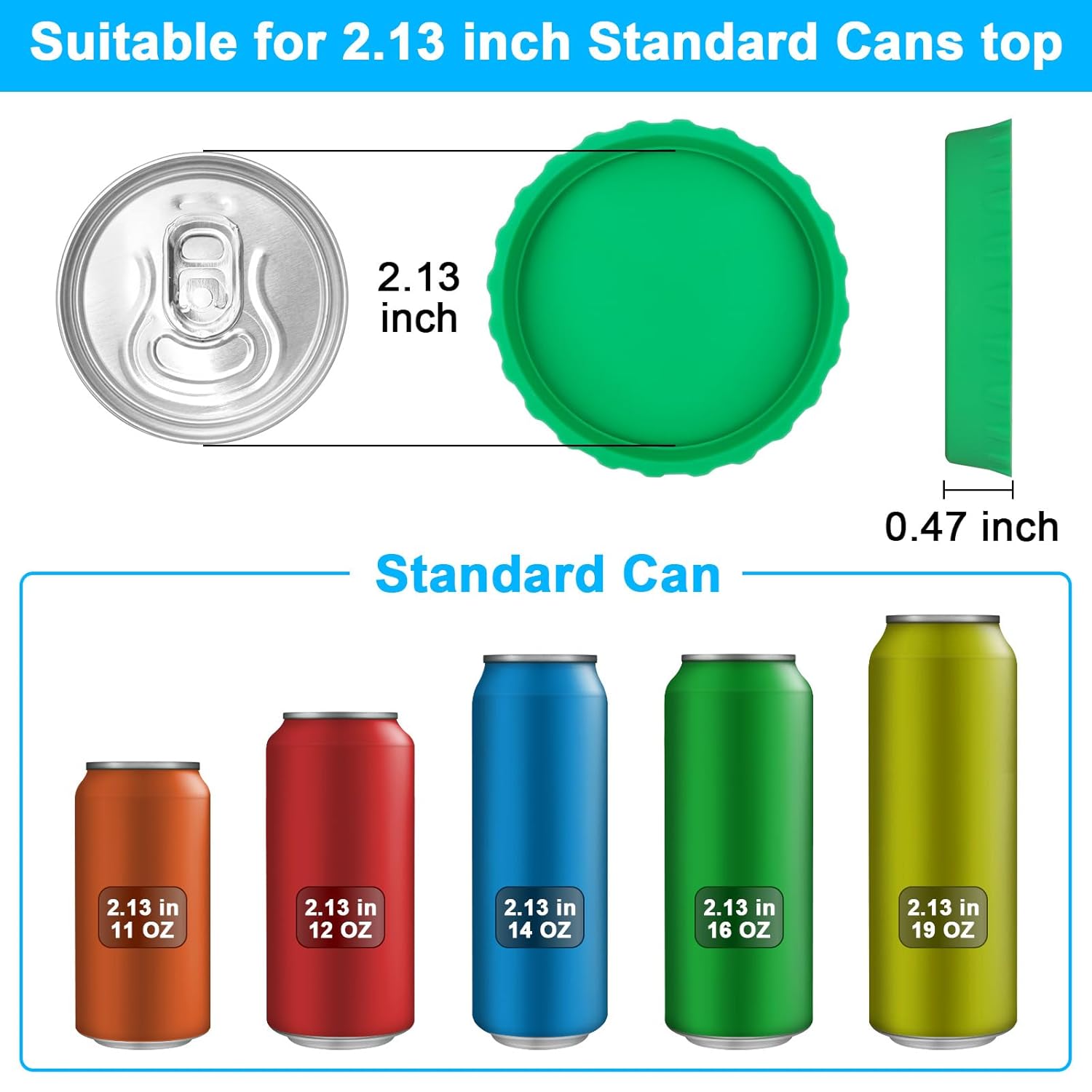 Single Hole Punch 1/4” Hole Puncher for Crafts, One Hole Paper Punch + 6 Pack Silicone Soda Can Cover Lids, Reusable Soda Can Lids