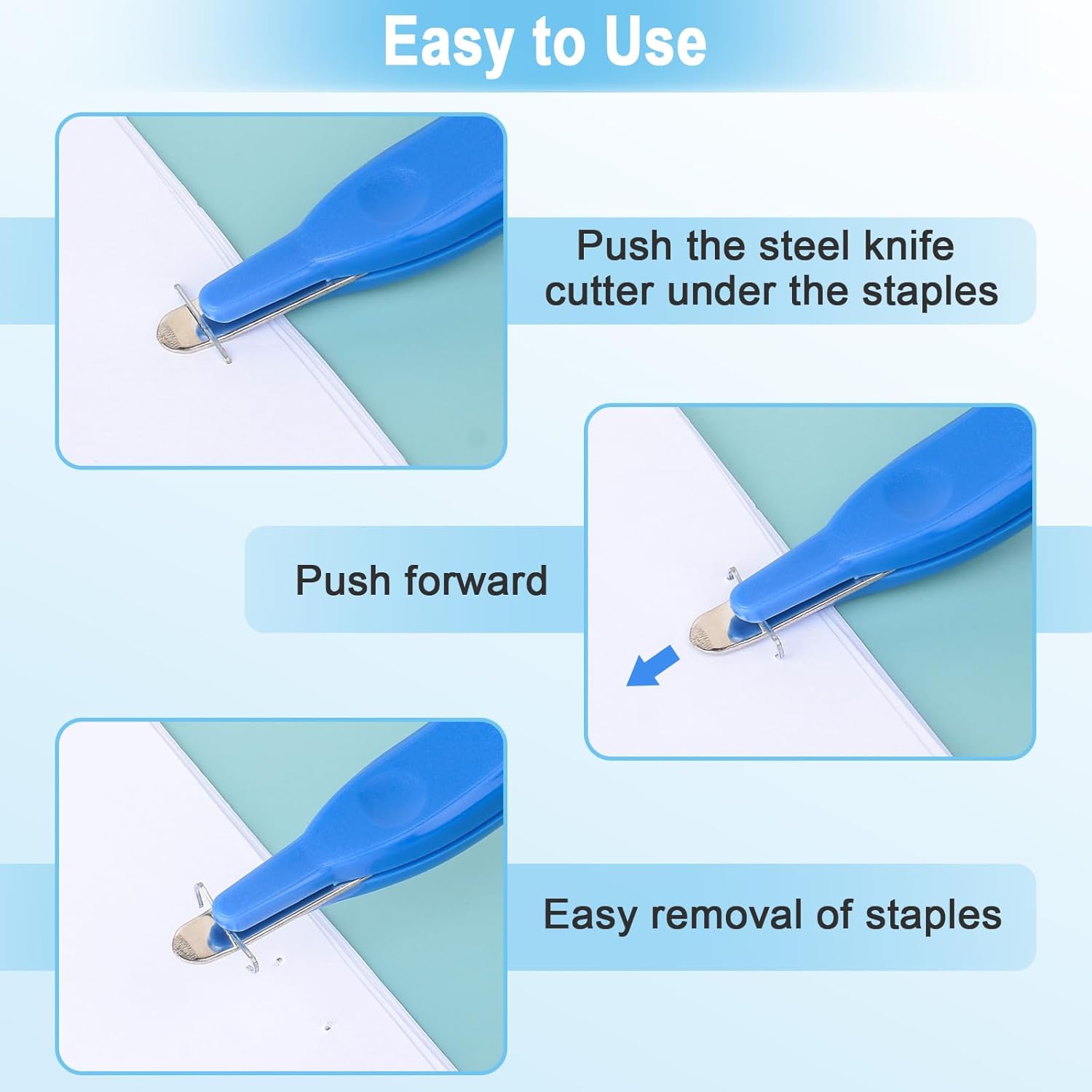 4 Piece Wood Chisel Sets Woodworking Tools Set, Wood Chisels for Woodworking with Steel Hammer End+ 4 Pack Magnetic Staple Remover Tools