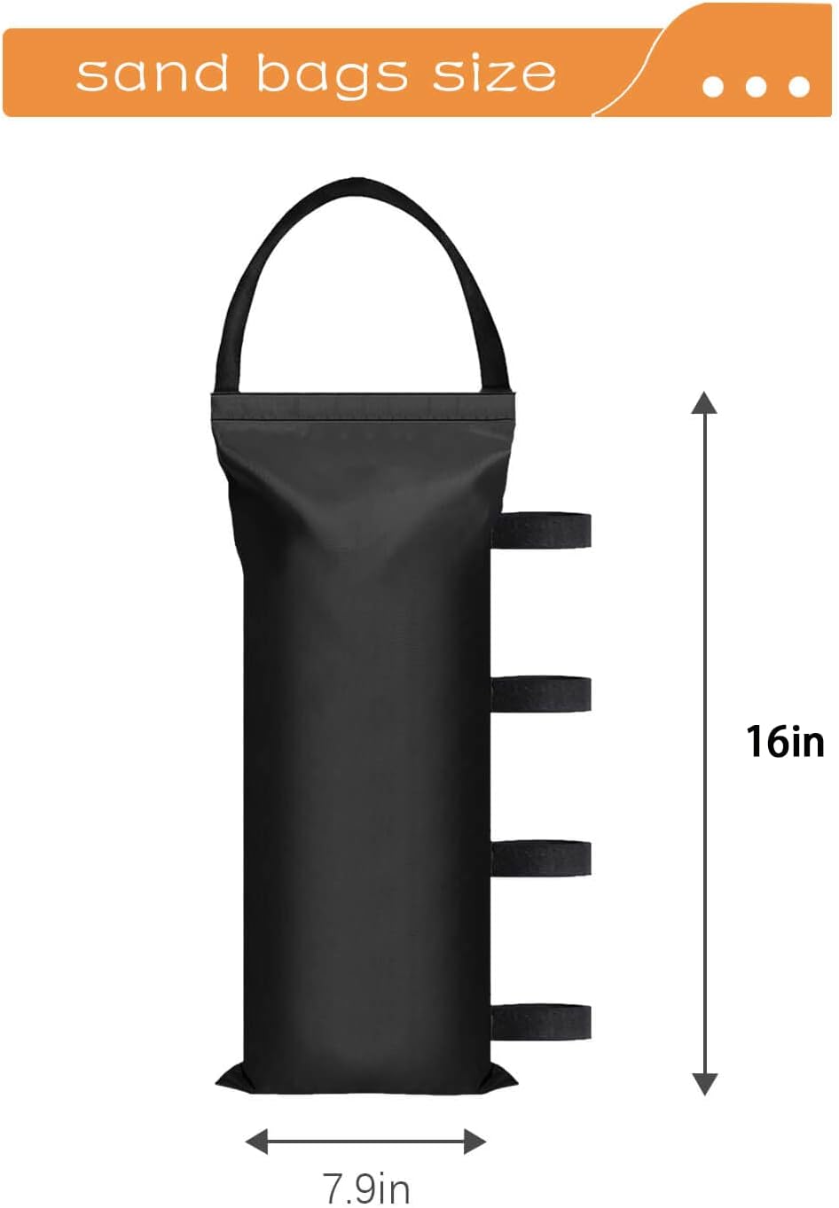 100 LBS Canopy Weights Sand Bags for Canopy Outdoor Advertising Tent Sunshade Fixed Windproof Pop up Canopy Tent No Sand Black 4-Pack