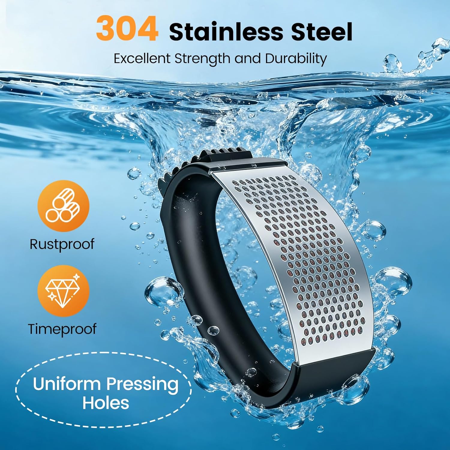 Garlic Press Rocker Set with Garlic Peeler & Cleaning Brush,Stainless Steel Garlic Mincer Crusher,Easy Kitchen Gadget for Effortless Smashing,Kitchen Essentials,Home and Kitchen Utensils Accessories