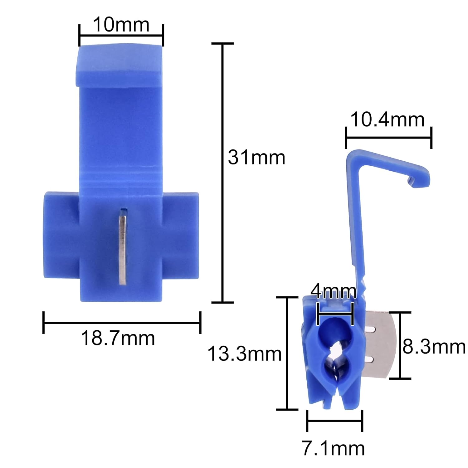 60Pcs Solderless Quick Splice Wire Connectors 18-14 AWG Splice Connector Snap Electrical Wire Connector Cold Pressed Insulated Electric Wire Splice Connectors
