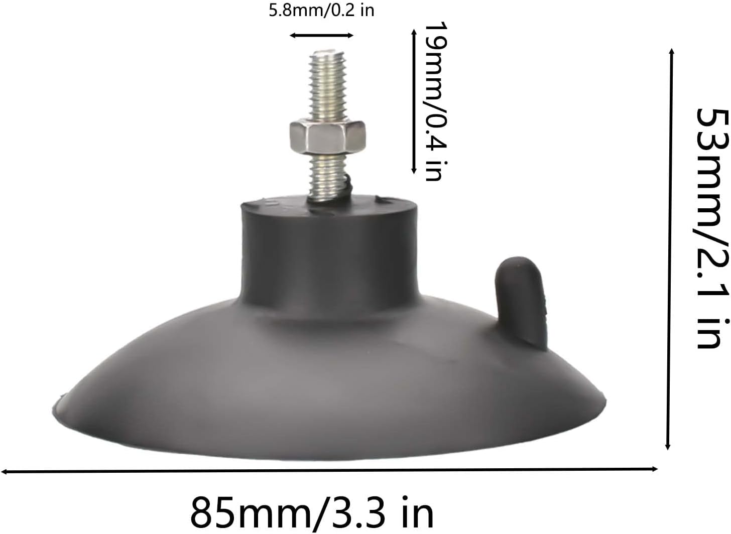 4 PCs French Fry Suction Cup Feet Commercial Suction Cup Feet with Screws for Industrial Commercial French Fry Cutter Black