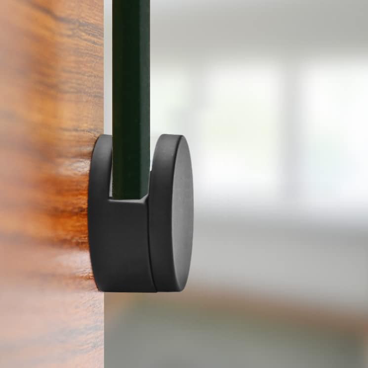 Black Frameless Mirror Mounting Hardware Kit Zinc Alloy Mirror Holders Mirror Mounting Brackets Glass Clips Clamps Bathroom Mirrors Supporting Sheet Fits for 3-5mm Thick Glass 8 Pack