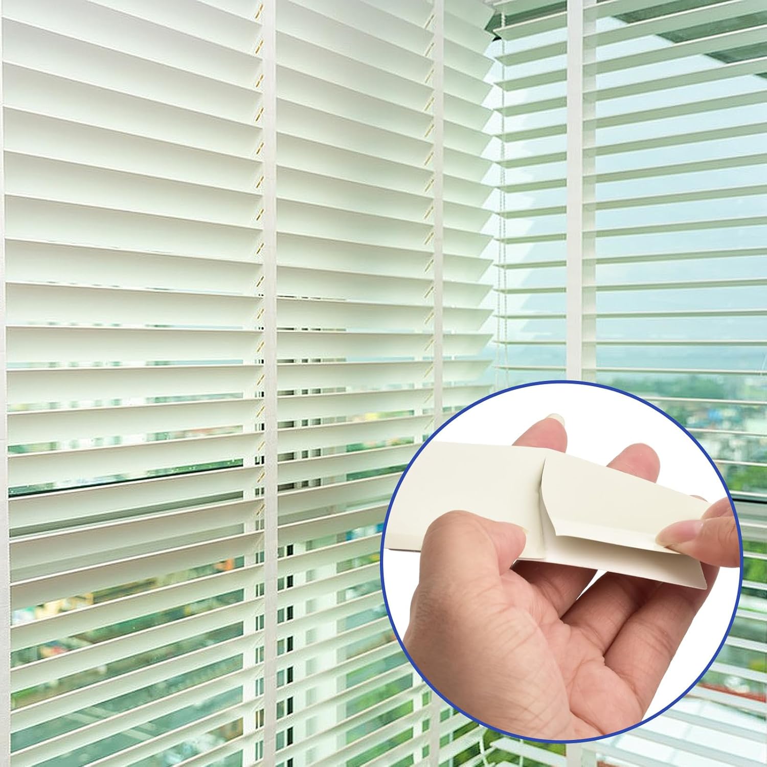 8 Pcs Horizontal Blind Repair Tabs Mini Blind Slat Repair Kit Horizontal Blinds Replacement Slats White Blind Fixers for Horizontal Blinds 2" W x 3.5" L