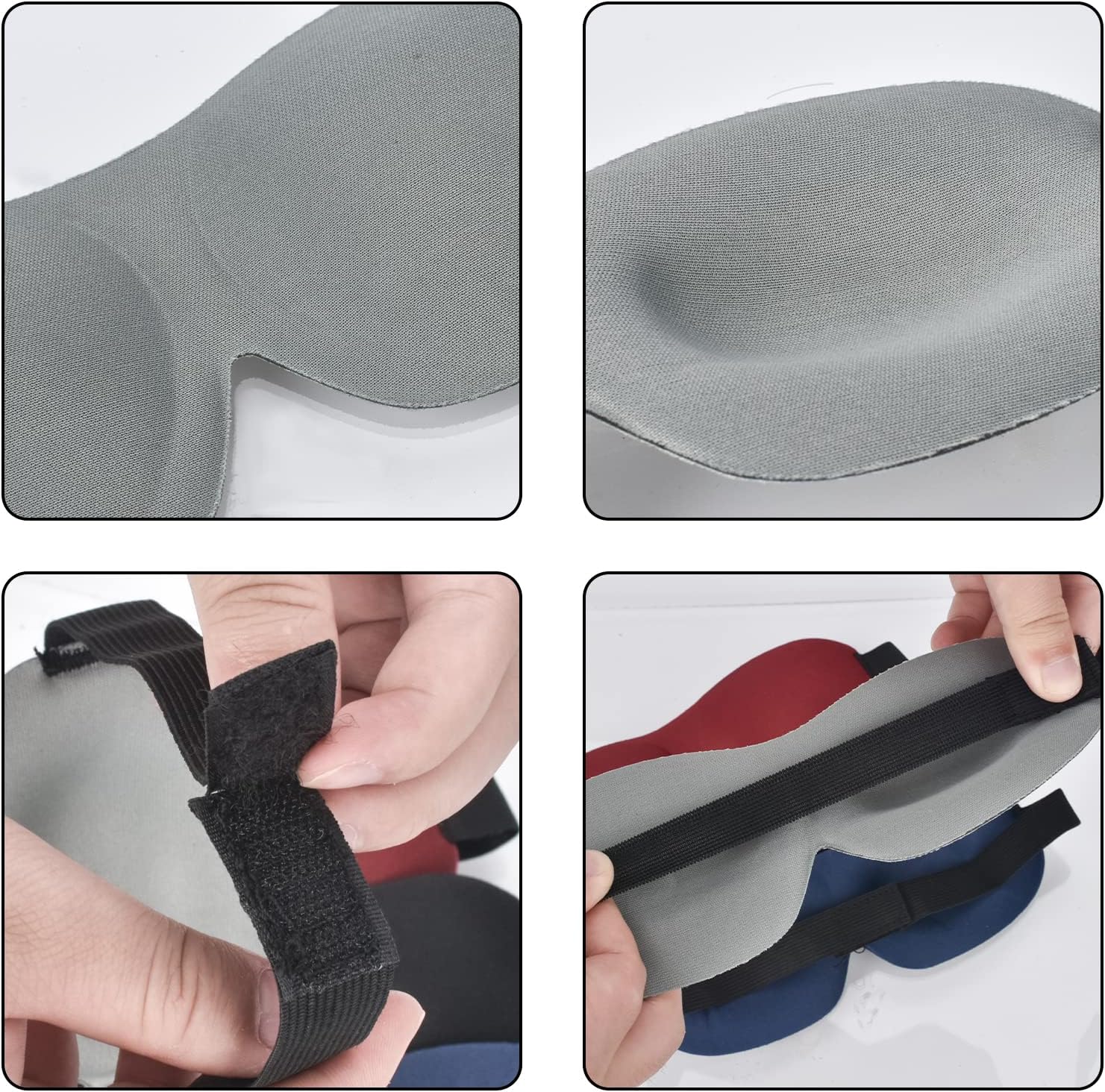 4 Pcs Sleep Mask 3D Eye Mask for Sleeping Eye Covers for Back and Side Sleeper at Travel, Sleep, Airplane