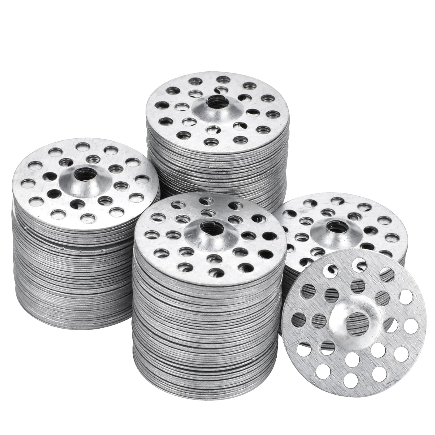1 Inch Plaster Washers 200 Pcs Plaster Buttons Metal Washers for Screws Plaster Repair Rings Profile Washer for Wall Ceiling Drywall Repair