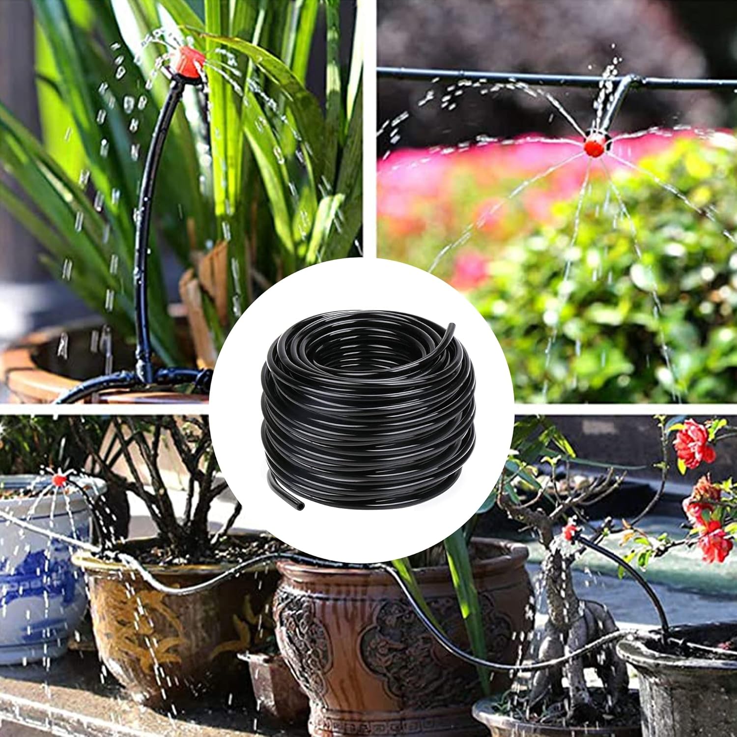 50 Feet Blank Distribution Tubing Irrigation Drip Hose, 1/4 Inch Drip Line