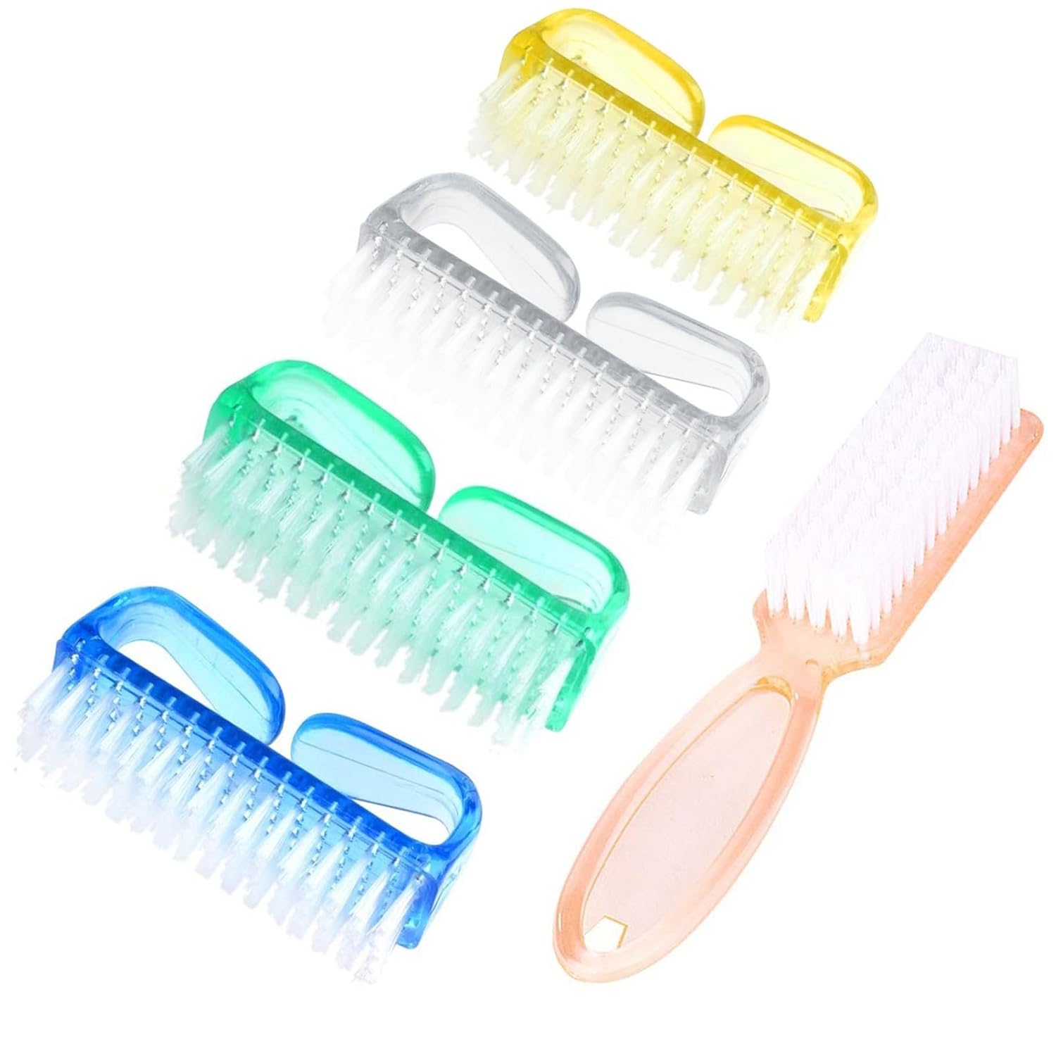 4PCS Wide Tooth Detangling Comb, Large Hair Styling Comb for Curly, Hand Fingernail Scrub Cleaning Brushes for Toes and Nails Cleaner